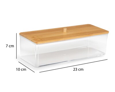 Foto 6 | Organizador de Plástico +Simple Turquesa con Tapa de Bambú