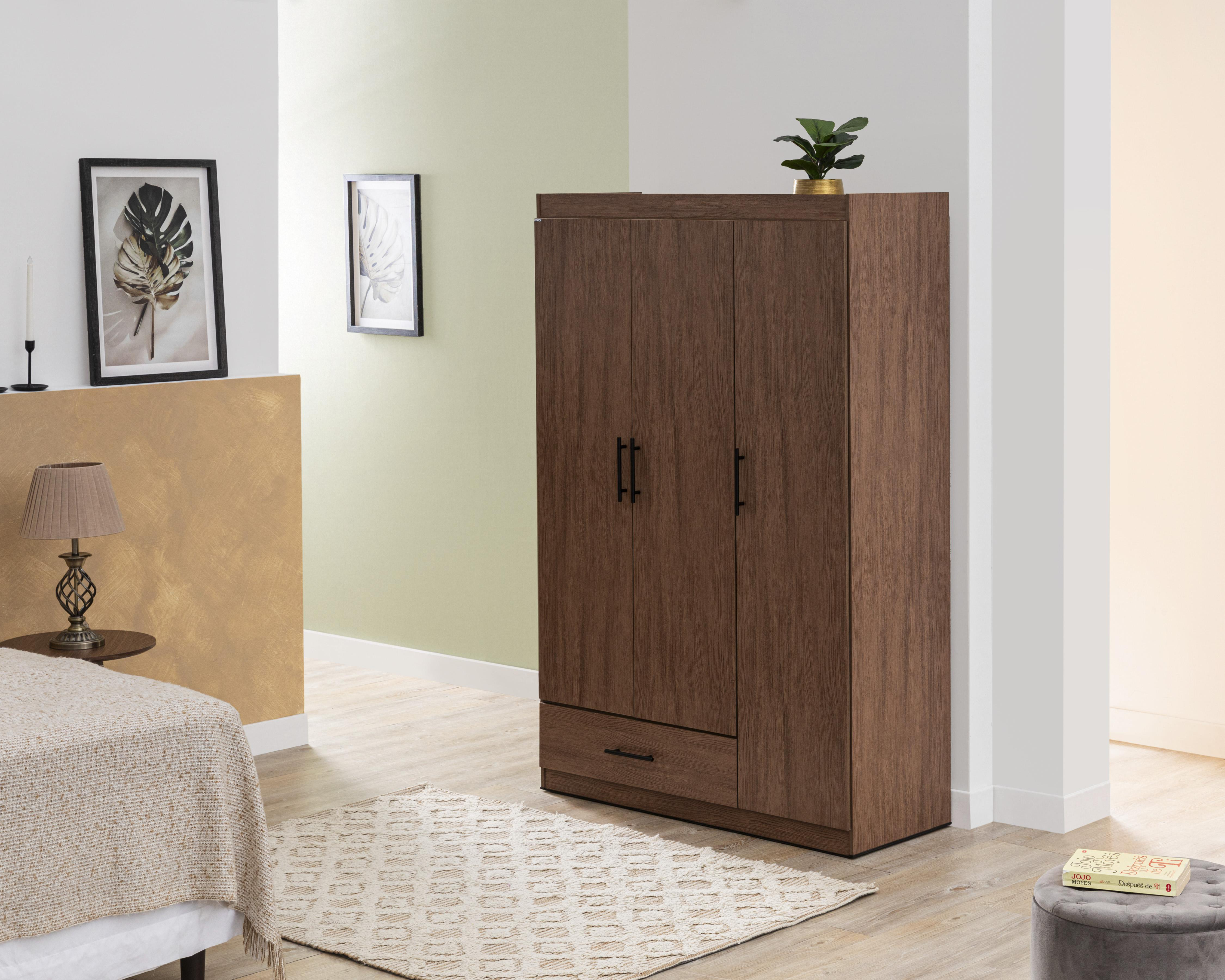 Ropero Mobi Alpes Nogal 120 cm $3,999