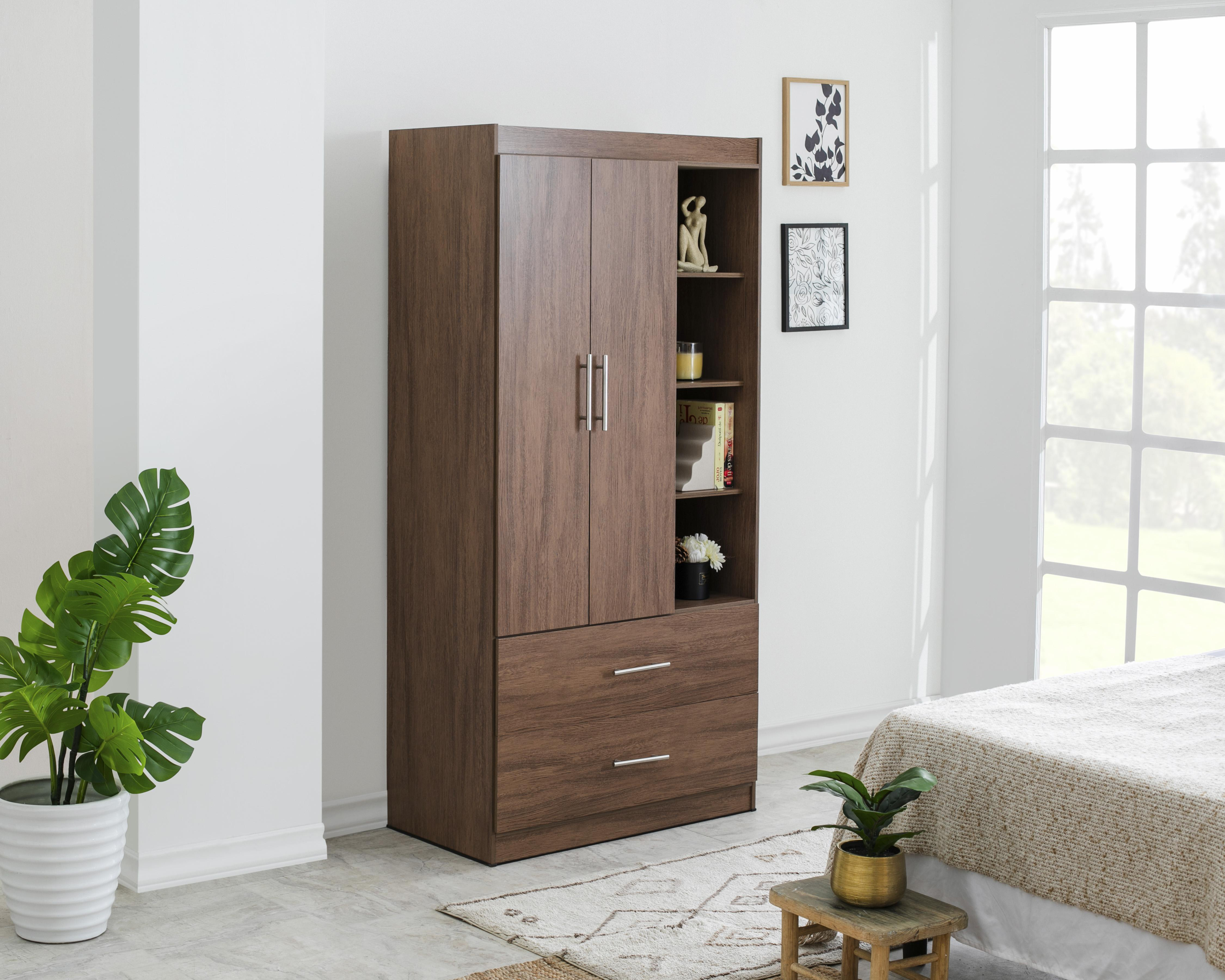 Ropero Mobi Mirlo Nogal 90 cm $3,399