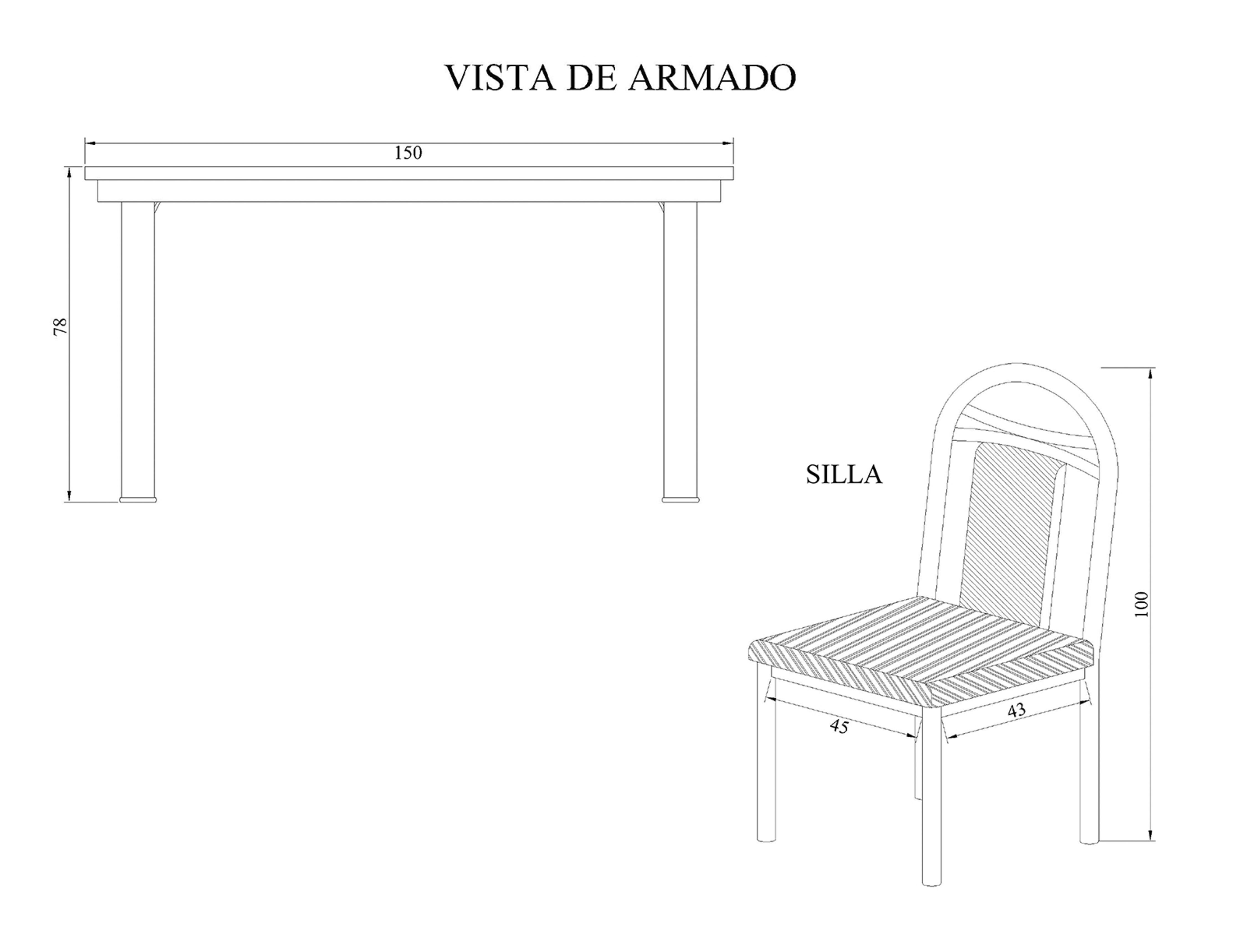 Foto 7 | Comedor Rebeca con 6 Sillas