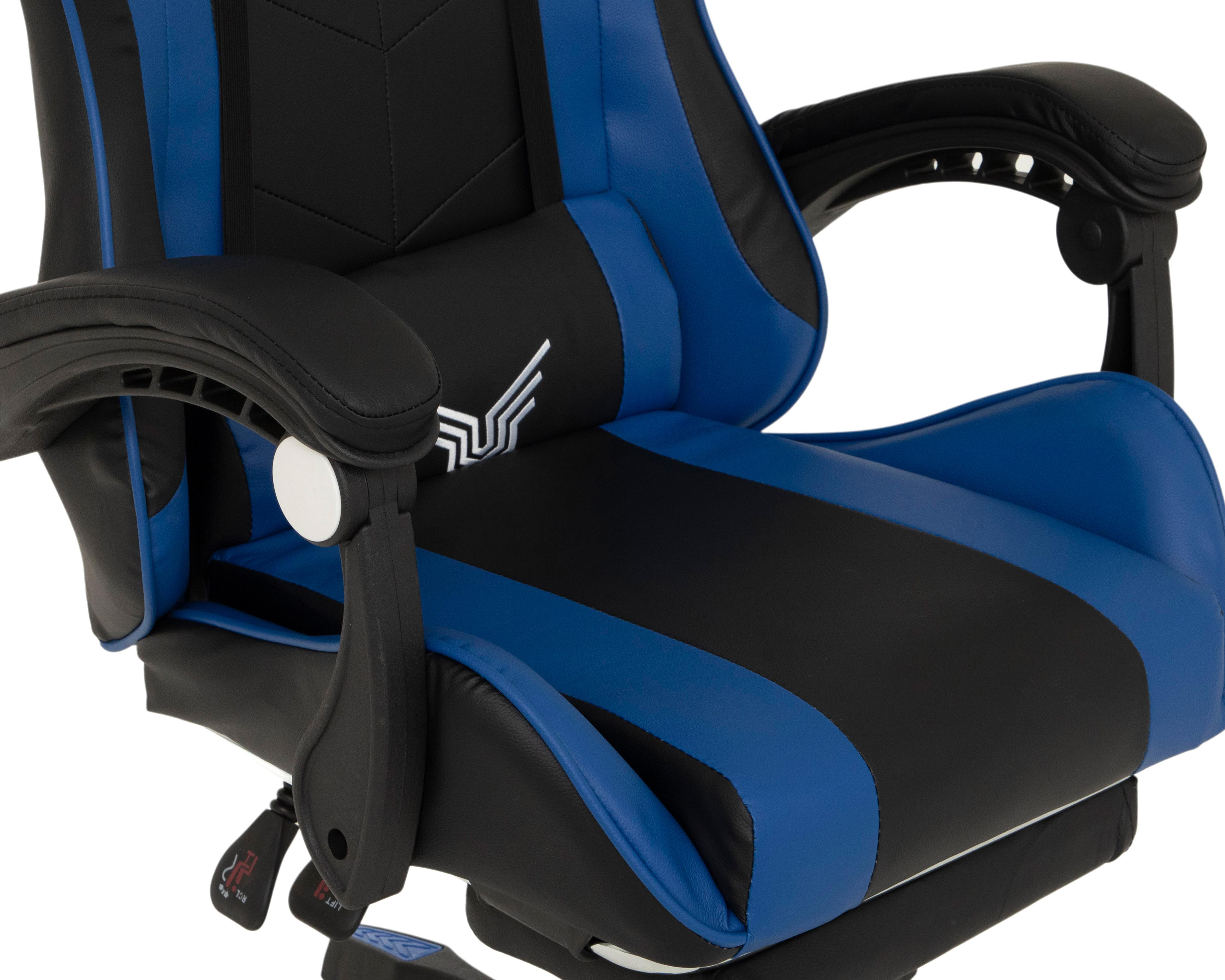 Foto 6 pulgar | Silla Gamer Gamecraft Reclinable Azul