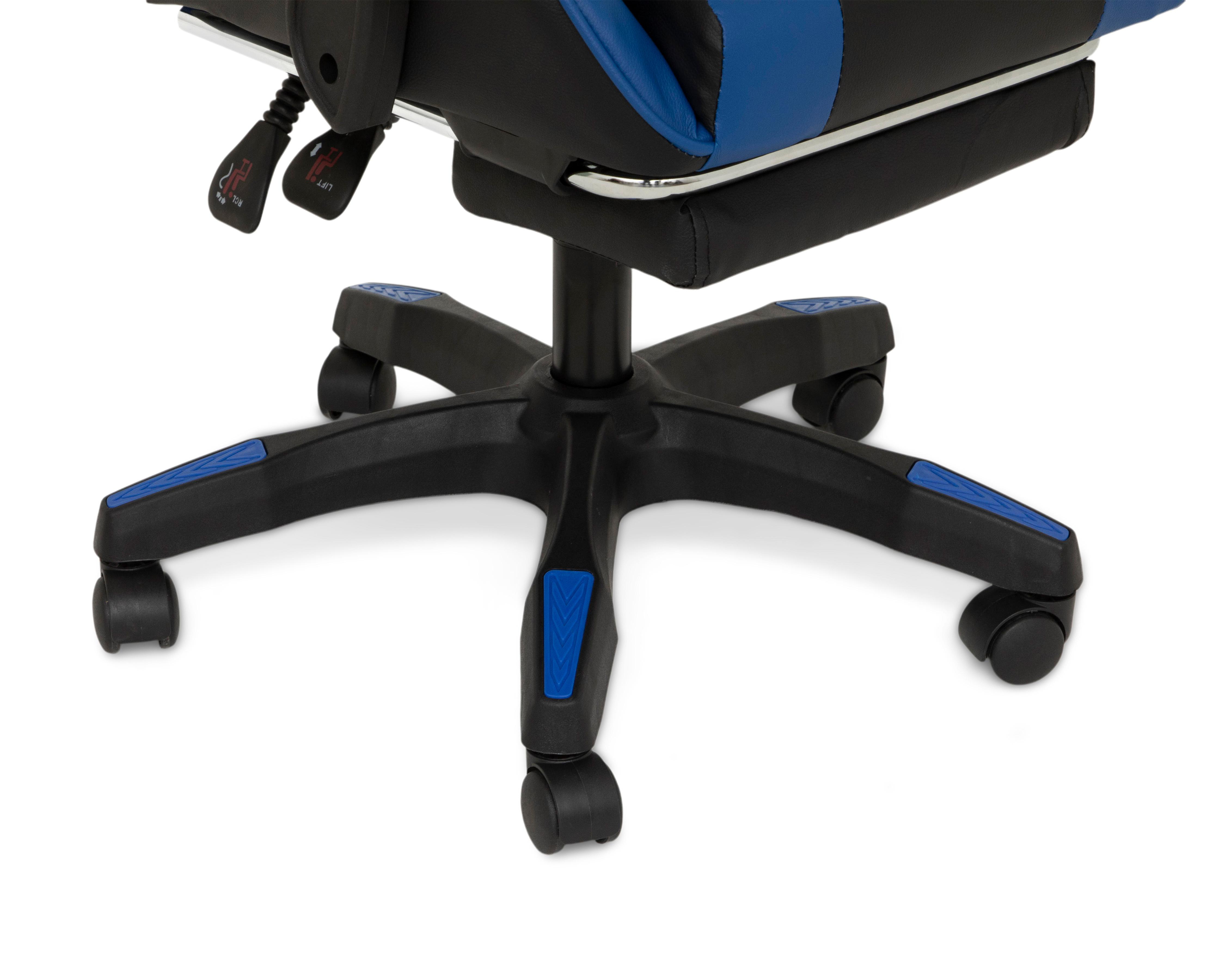 Foto 7 pulgar | Silla Gamer Gamecraft Reclinable Azul