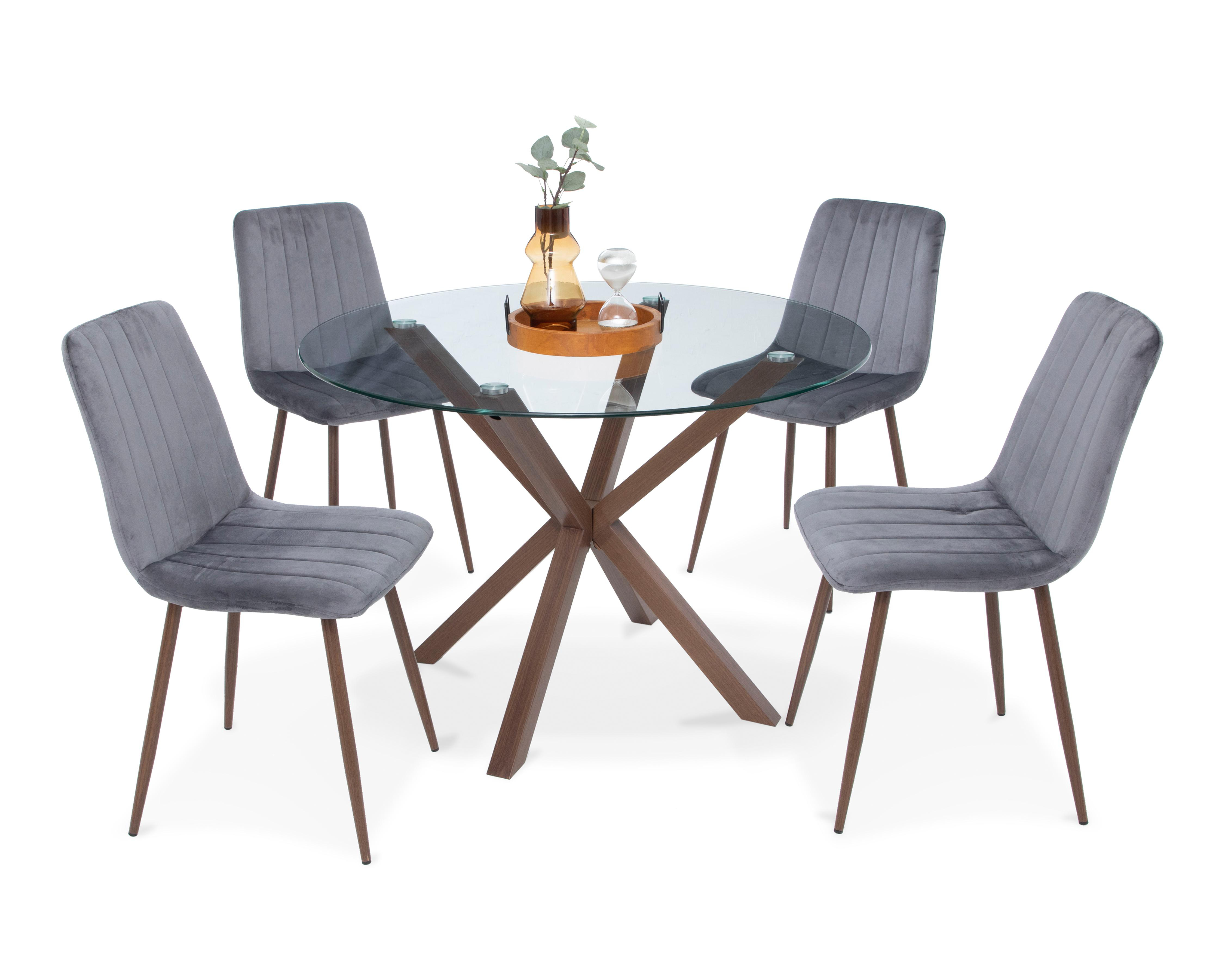 Foto 7 pulgar | Comedor Samara con 4 Sillas