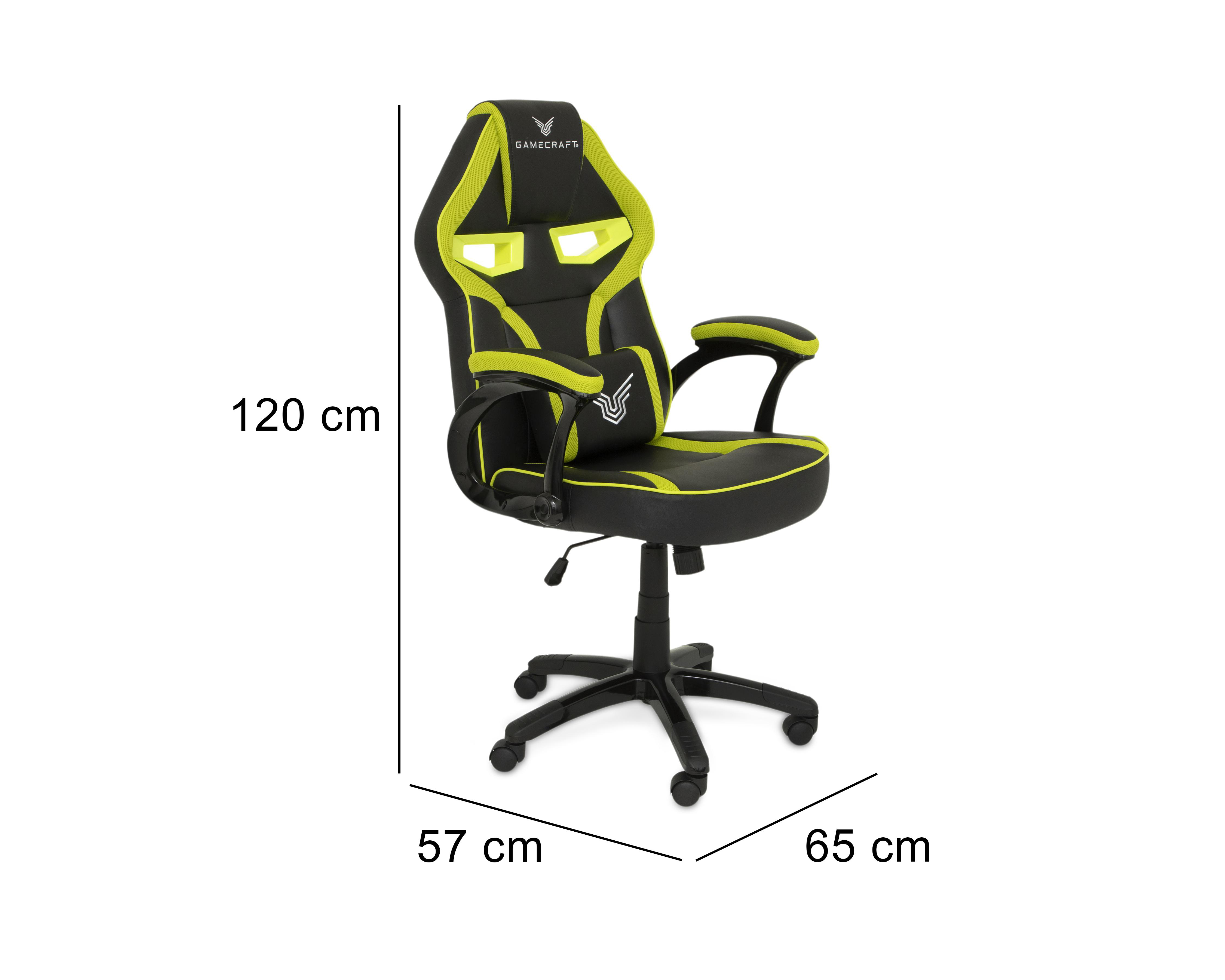 Foto 6 | Silla Gamer Gamecraft Reclinable Negra