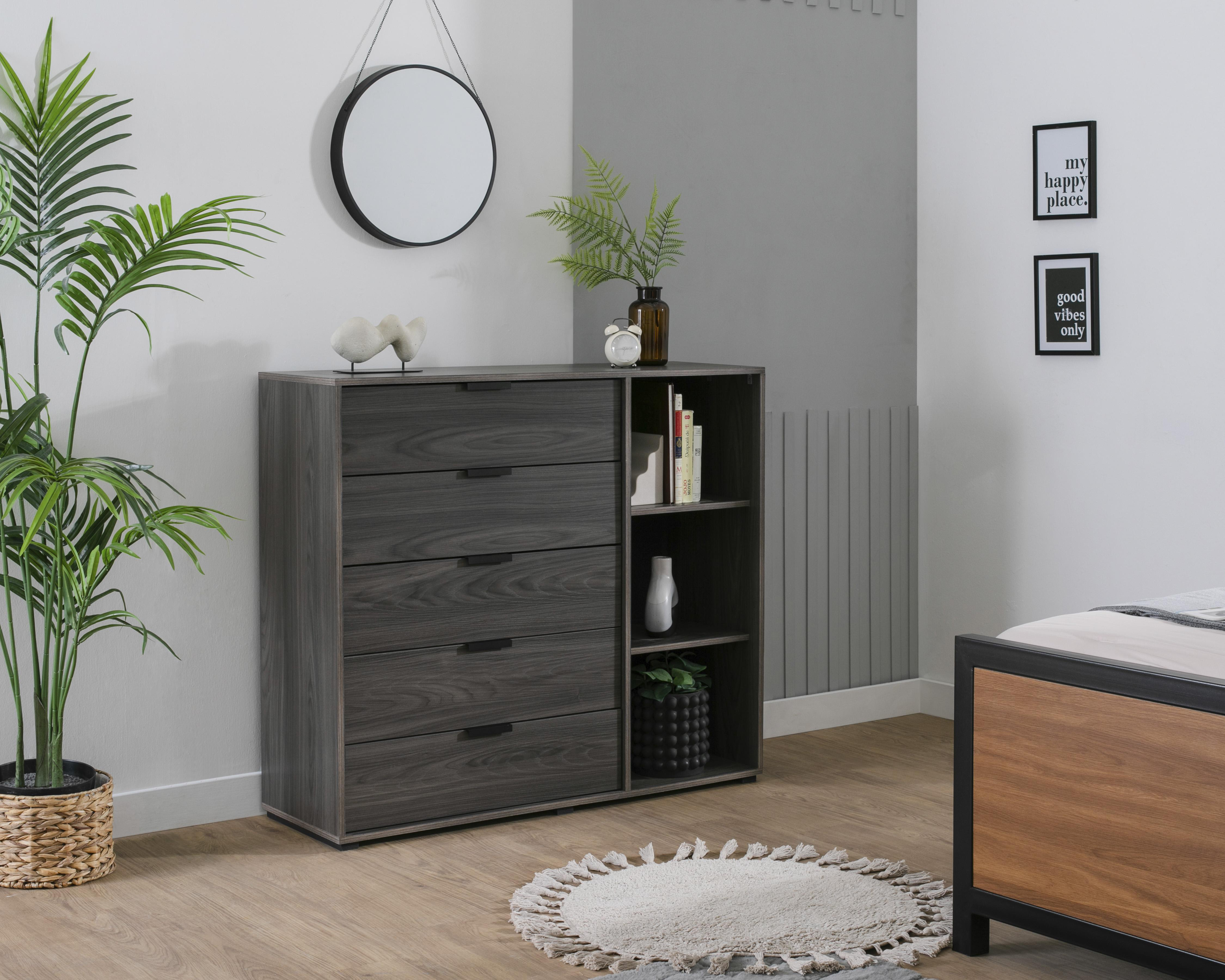 Cómoda Sahara Gris 105 cm $4,499