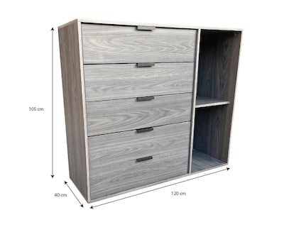 Foto 8 | Cómoda Sahara Gris 105 cm