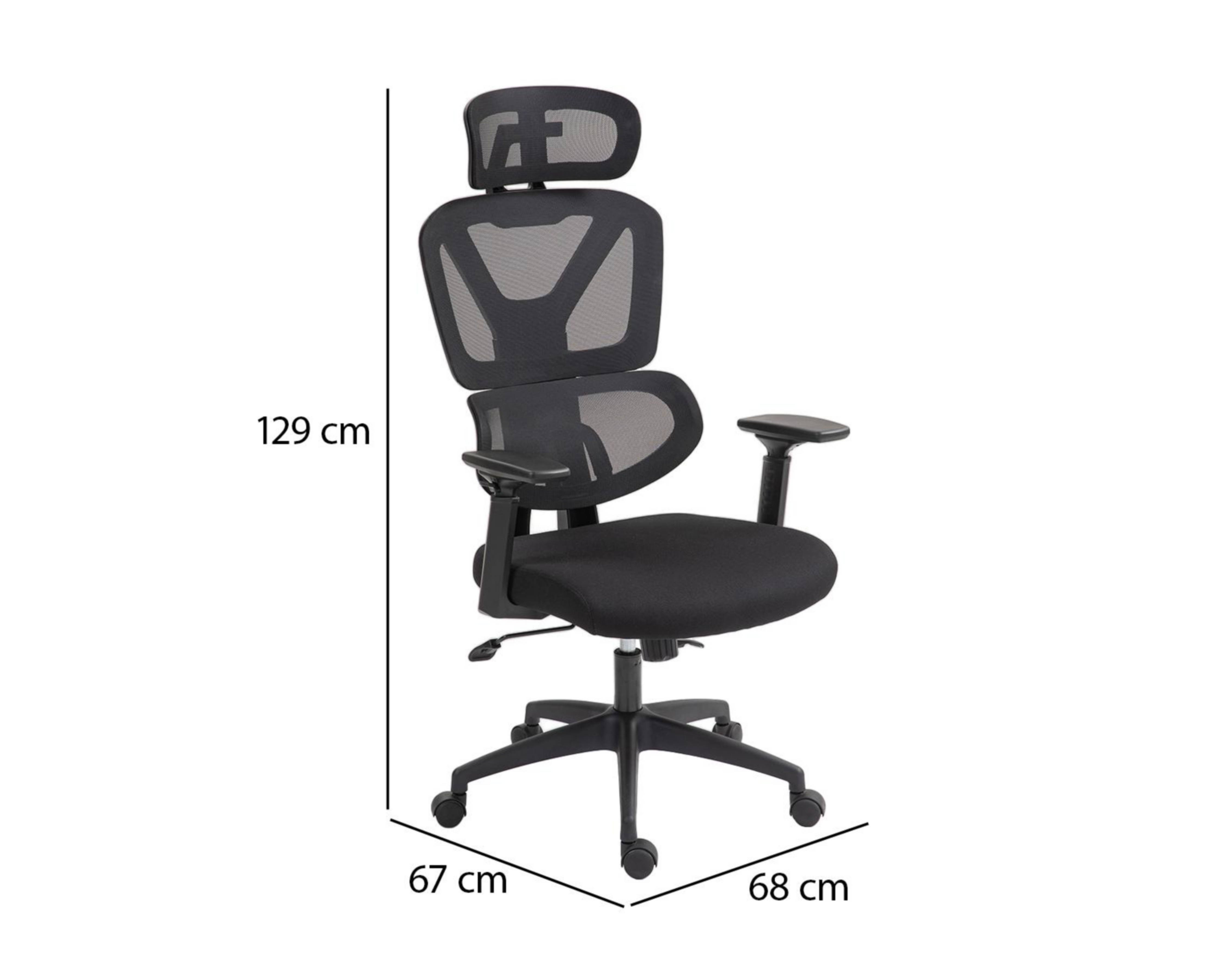 Foto 11 pulgar | Silla de Oficina Lenox Negra
