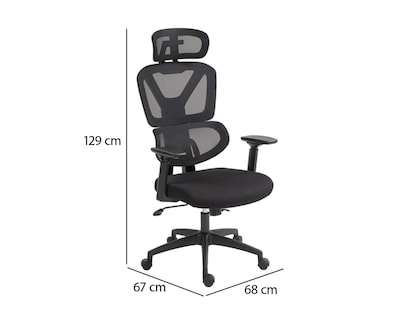 Foto 10 | Silla de Oficina Lenox Negra