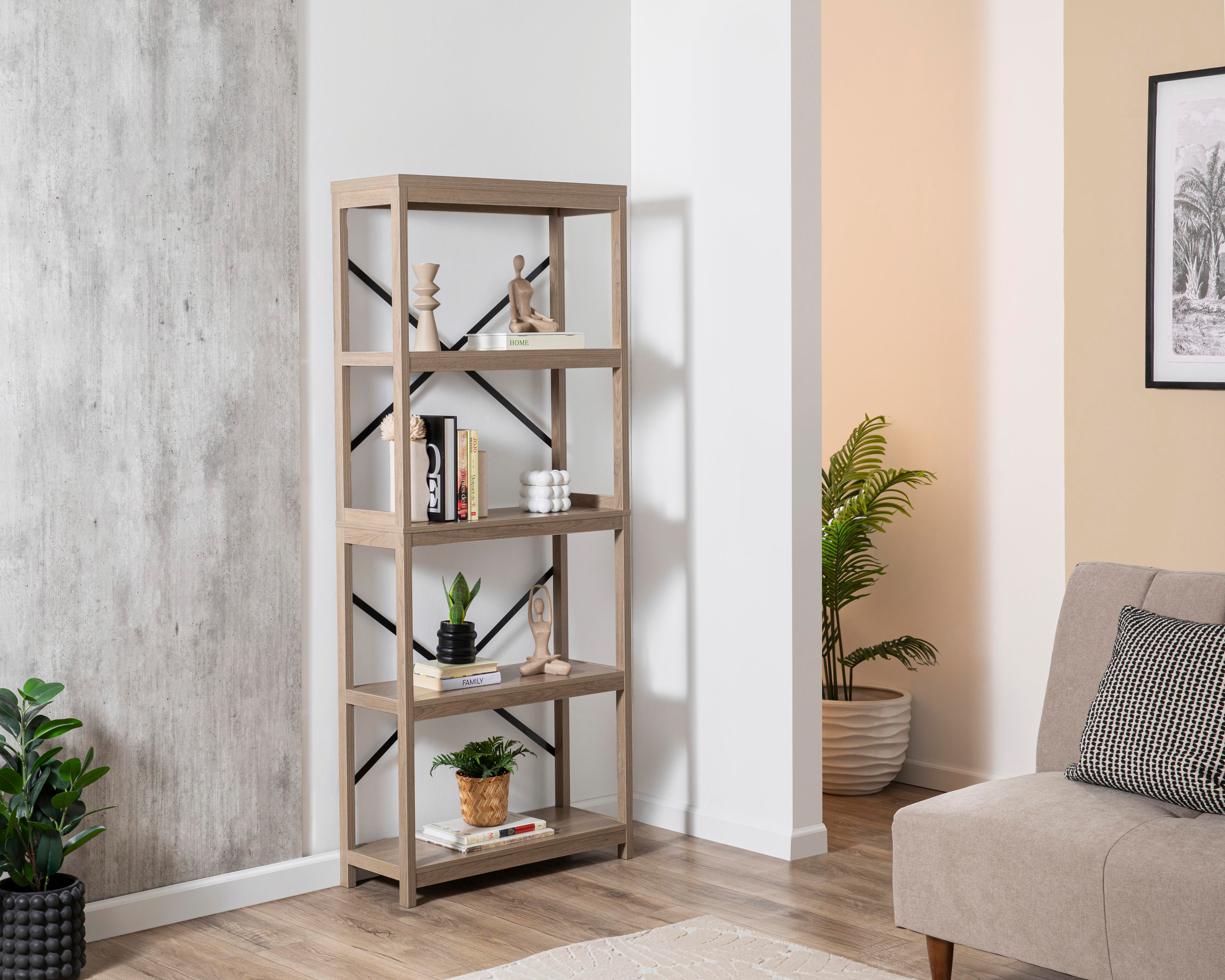 Librero de Madera Virginia Gris $2,199