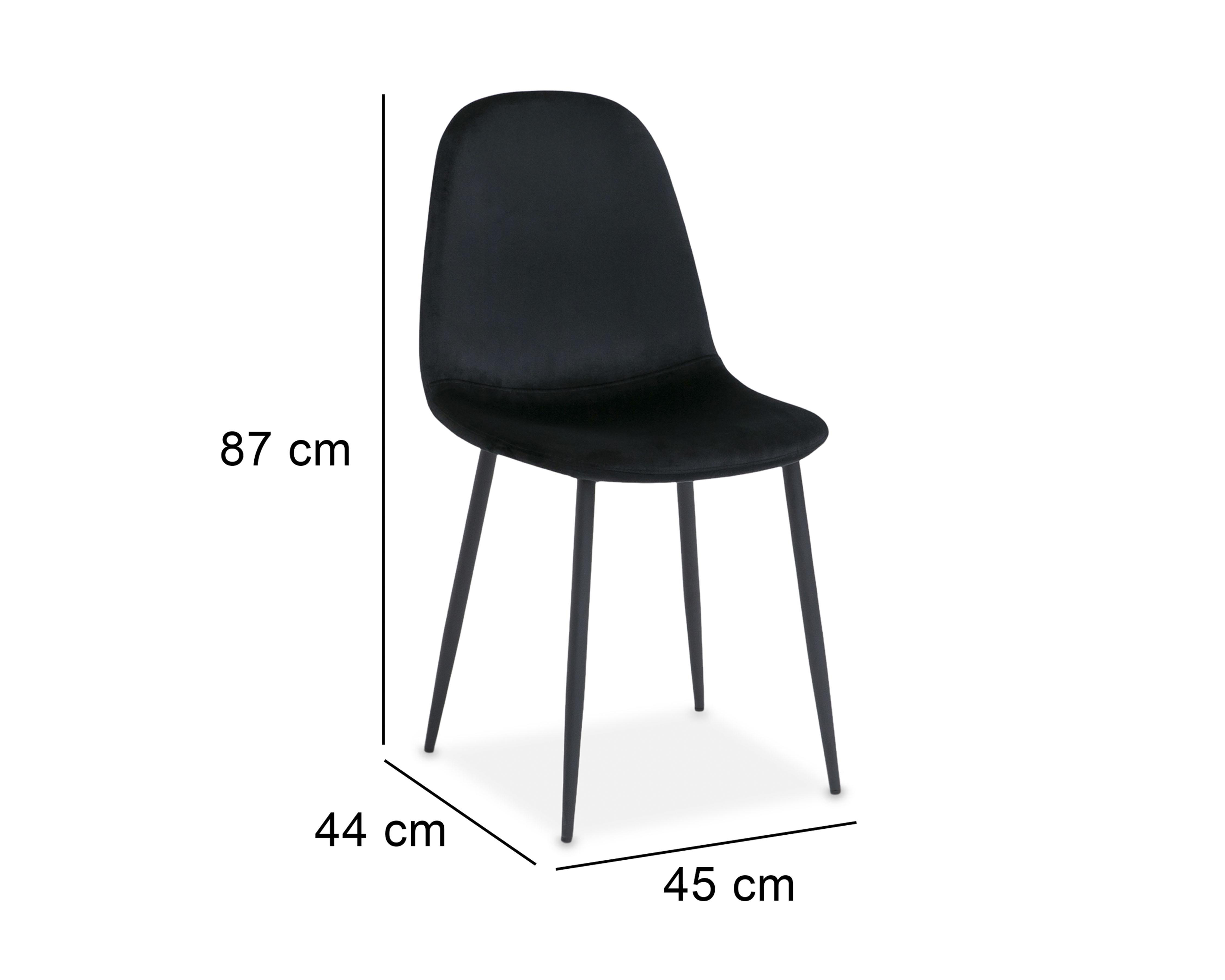 Foto 8 pulgar | Silla de Metal Ikal Belice Negra