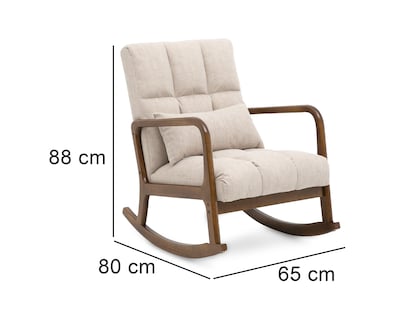 Foto 6 | Silla Mecedora de Madera Ikal Siena