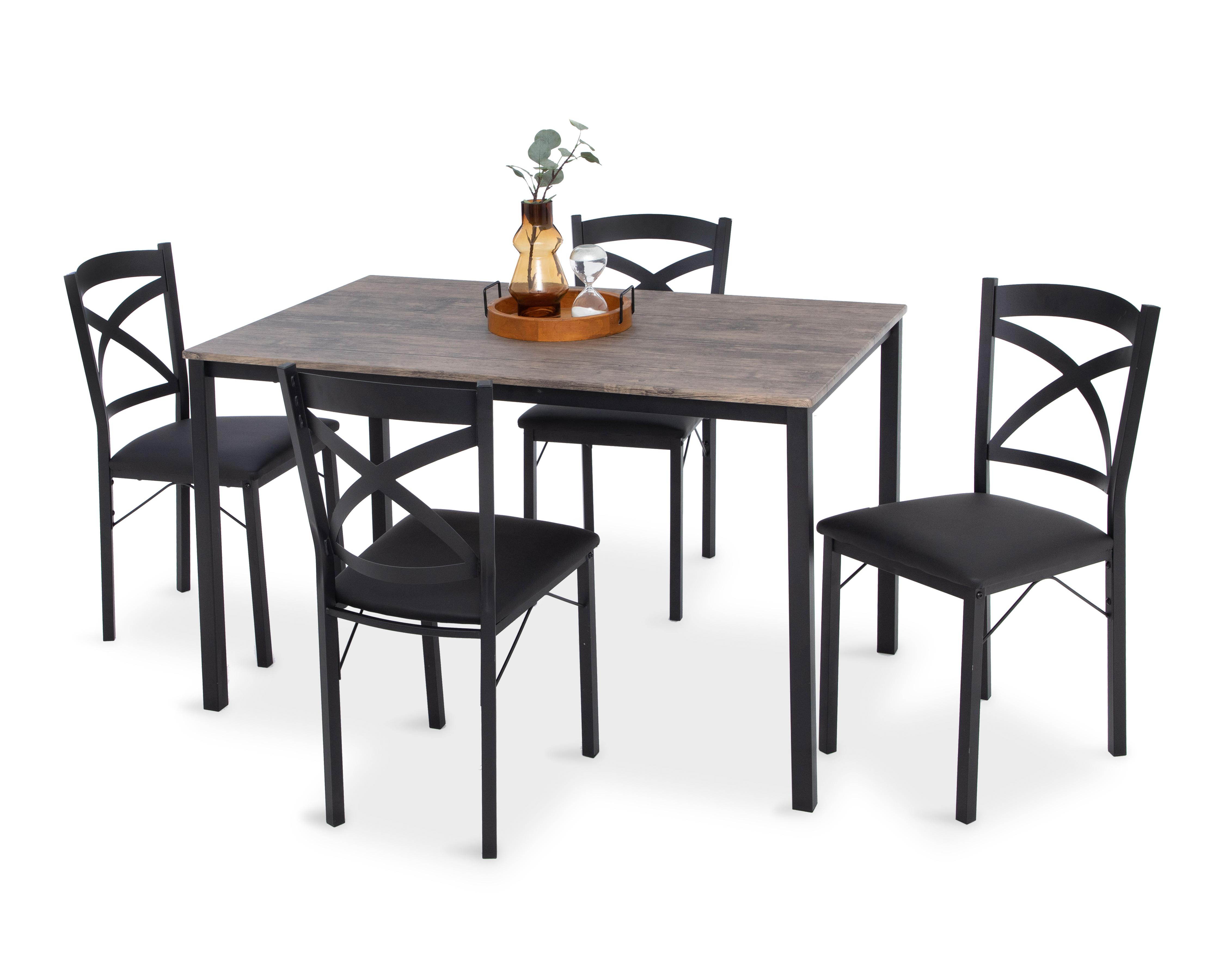 Foto 7 pulgar | Comedor Birmania con 4 Sillas