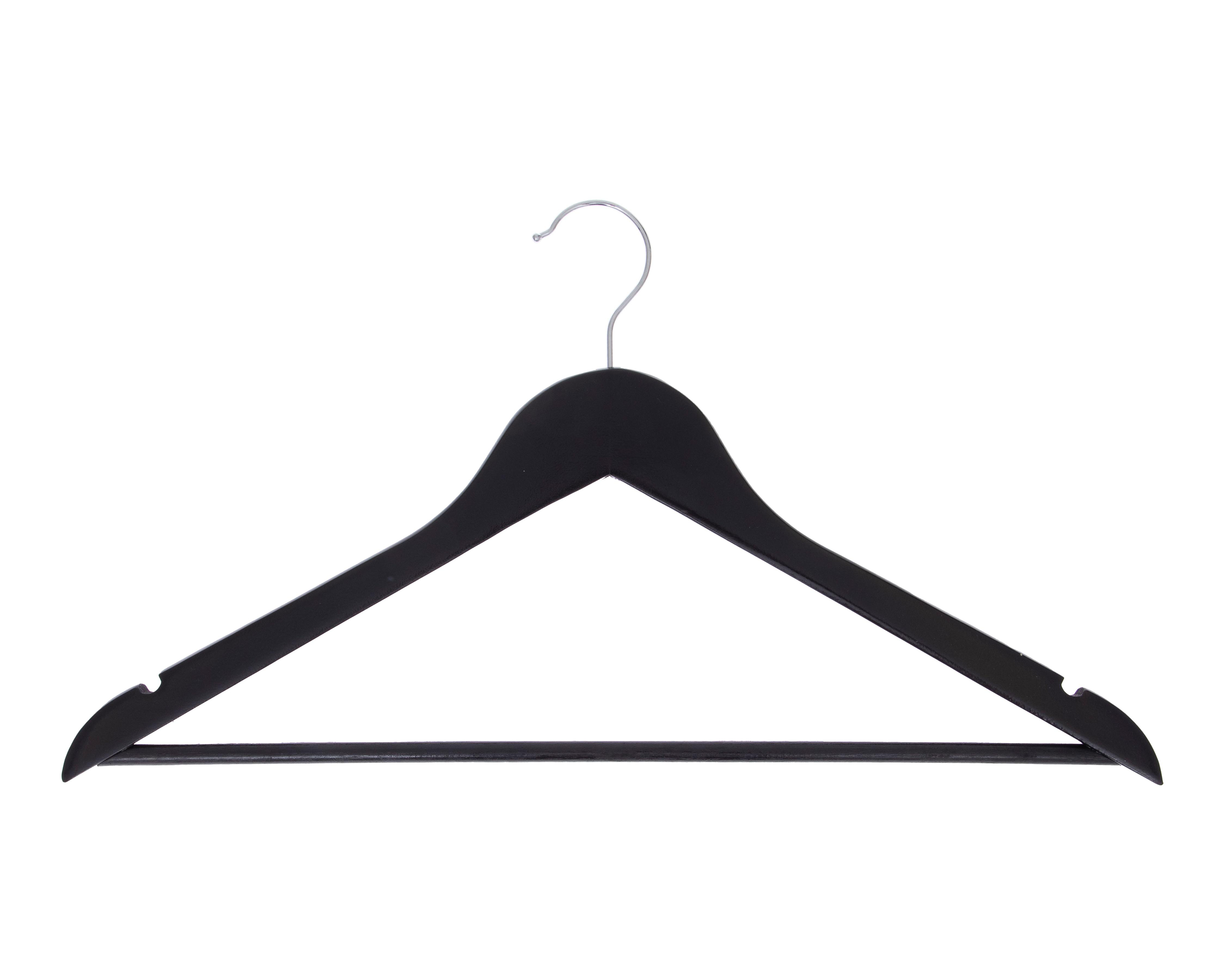 Foto 1 | Gancho para Ropa de Madera y Metal +Simple Emilia Negro 5 Piezas