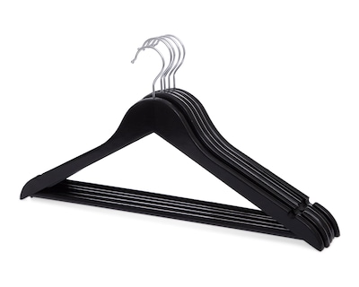 Foto 2 | Gancho para Ropa de Madera y Metal +Simple Emilia Negro 5 Piezas