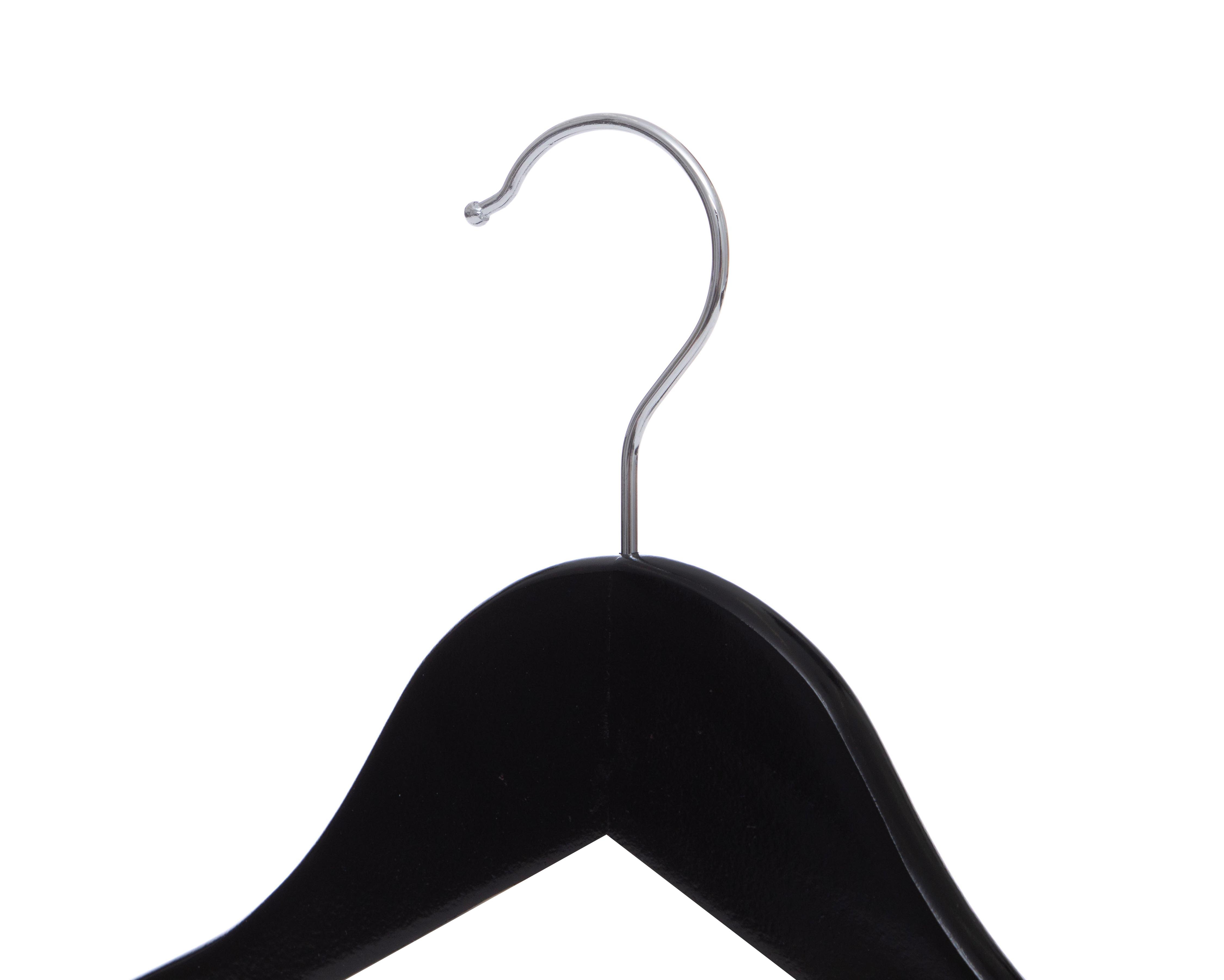 Foto 4 pulgar | Gancho para Ropa de Madera y Metal +Simple Emilia Negro 5 Piezas