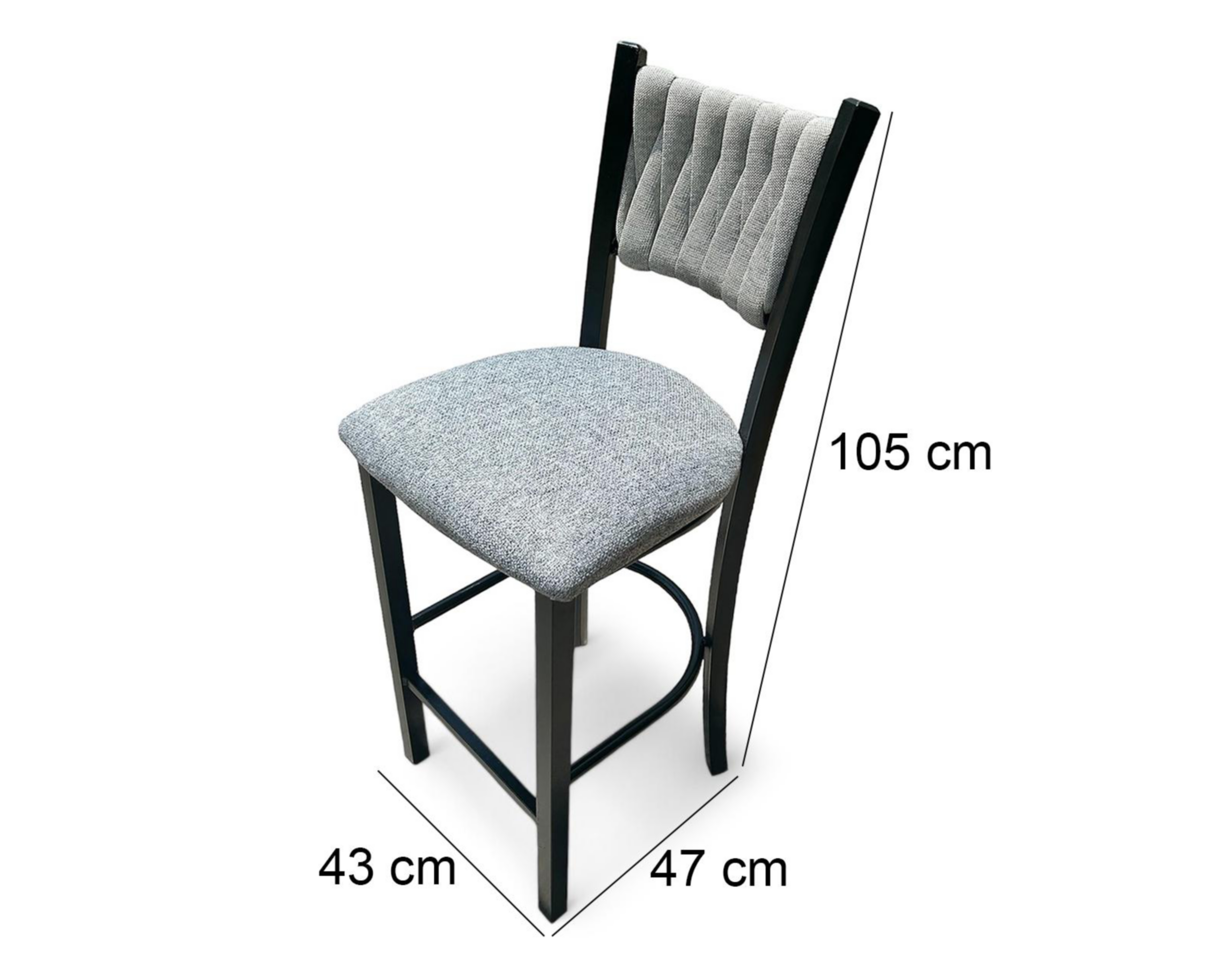 Foto 7 pulgar | Silla de Metal Tubacc Madrid Gris