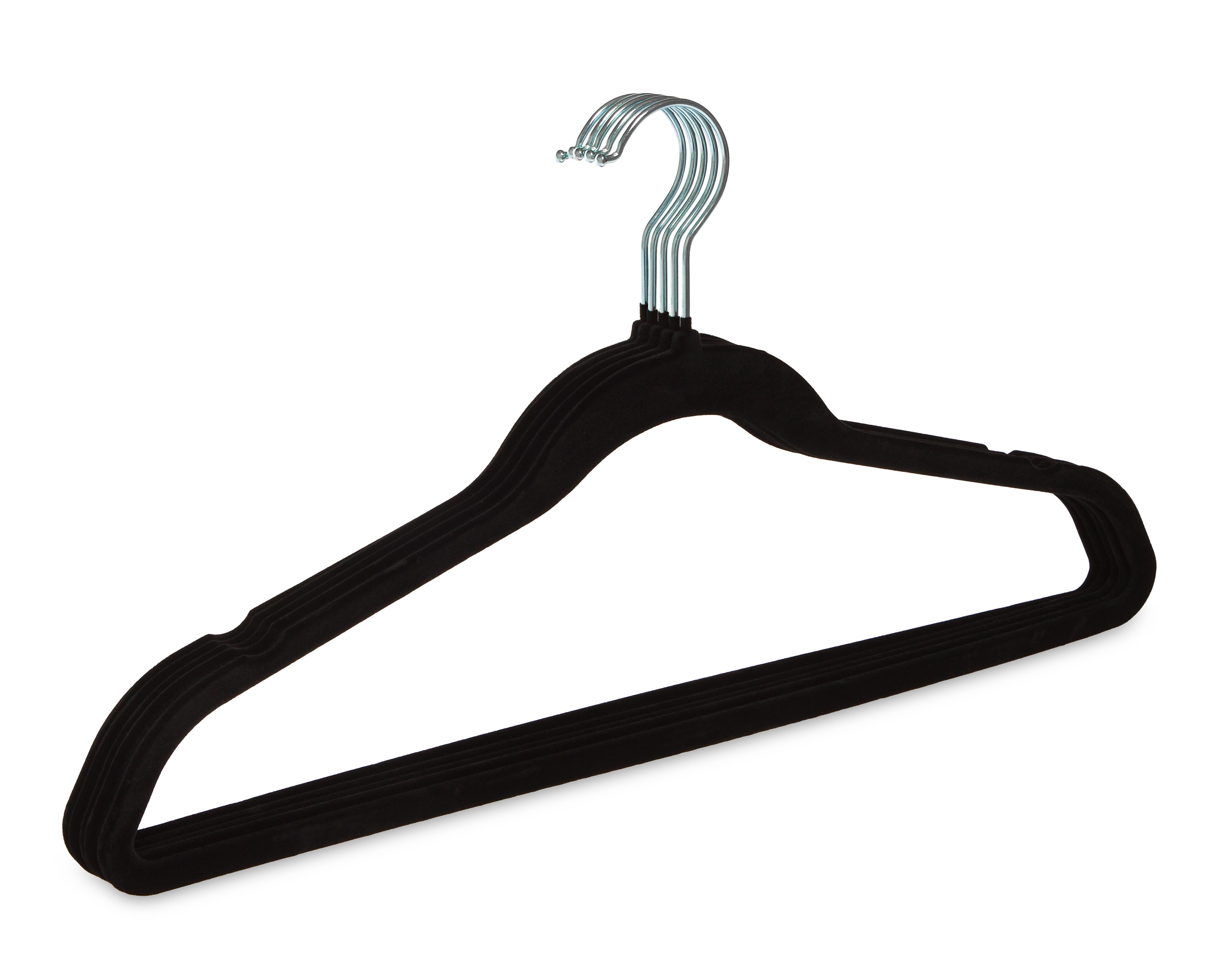 Foto 3 pulgar | Gancho para Ropa de Plástico +Simple con Velvet 5 Piezas