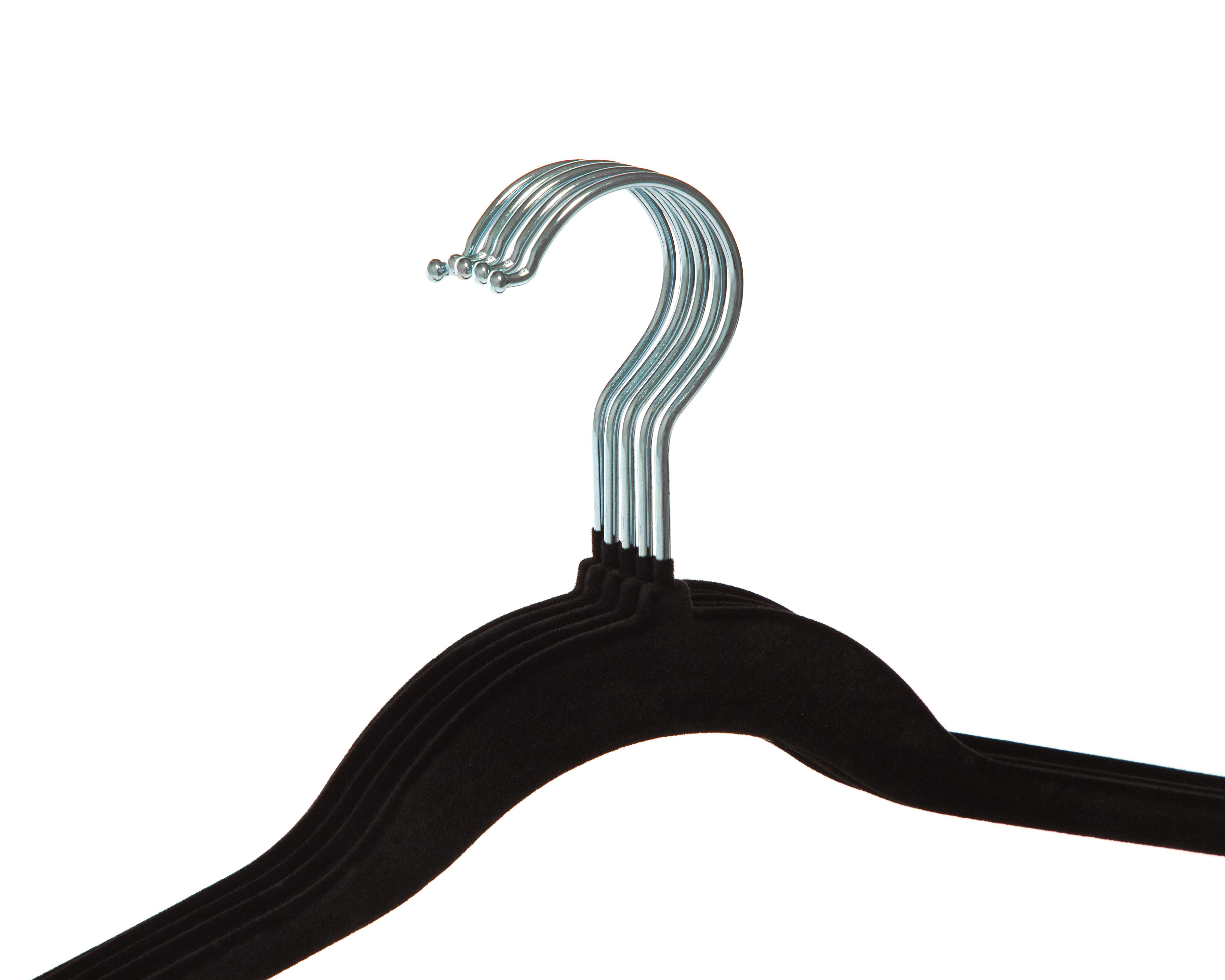 Foto 4 pulgar | Gancho para Ropa de Plástico +Simple con Velvet 5 Piezas