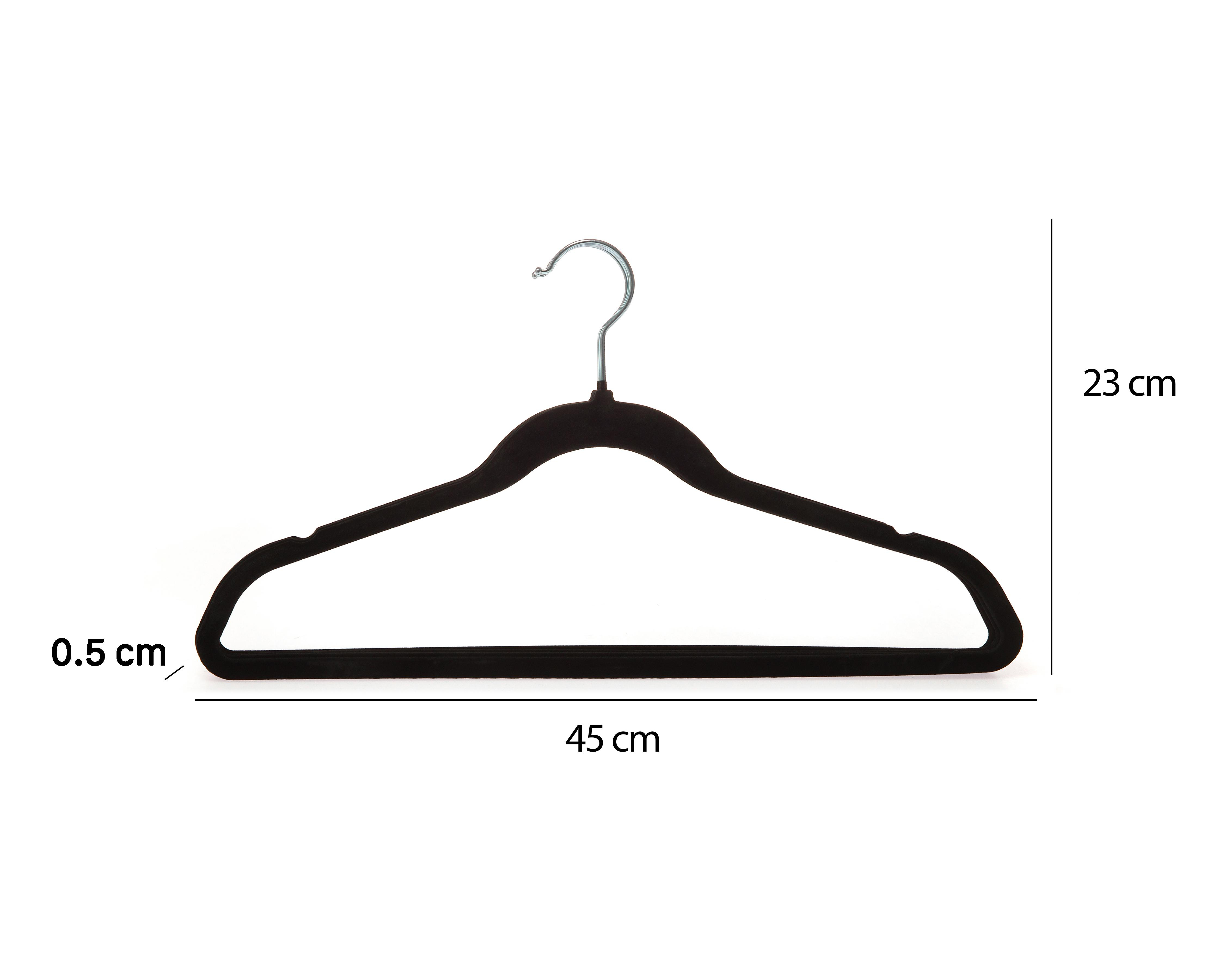 Foto 5 pulgar | Gancho para Ropa de Plástico +Simple con Velvet 5 Piezas