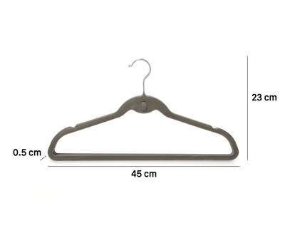 Foto 4 | Gancho para Ropa de Plástico con Velvet +Simple Gris 5 Piezas