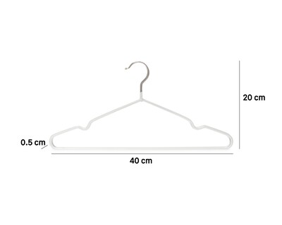 Foto 4 | Gancho para Ropa de Metal +Simple Blanco 5 Piezas