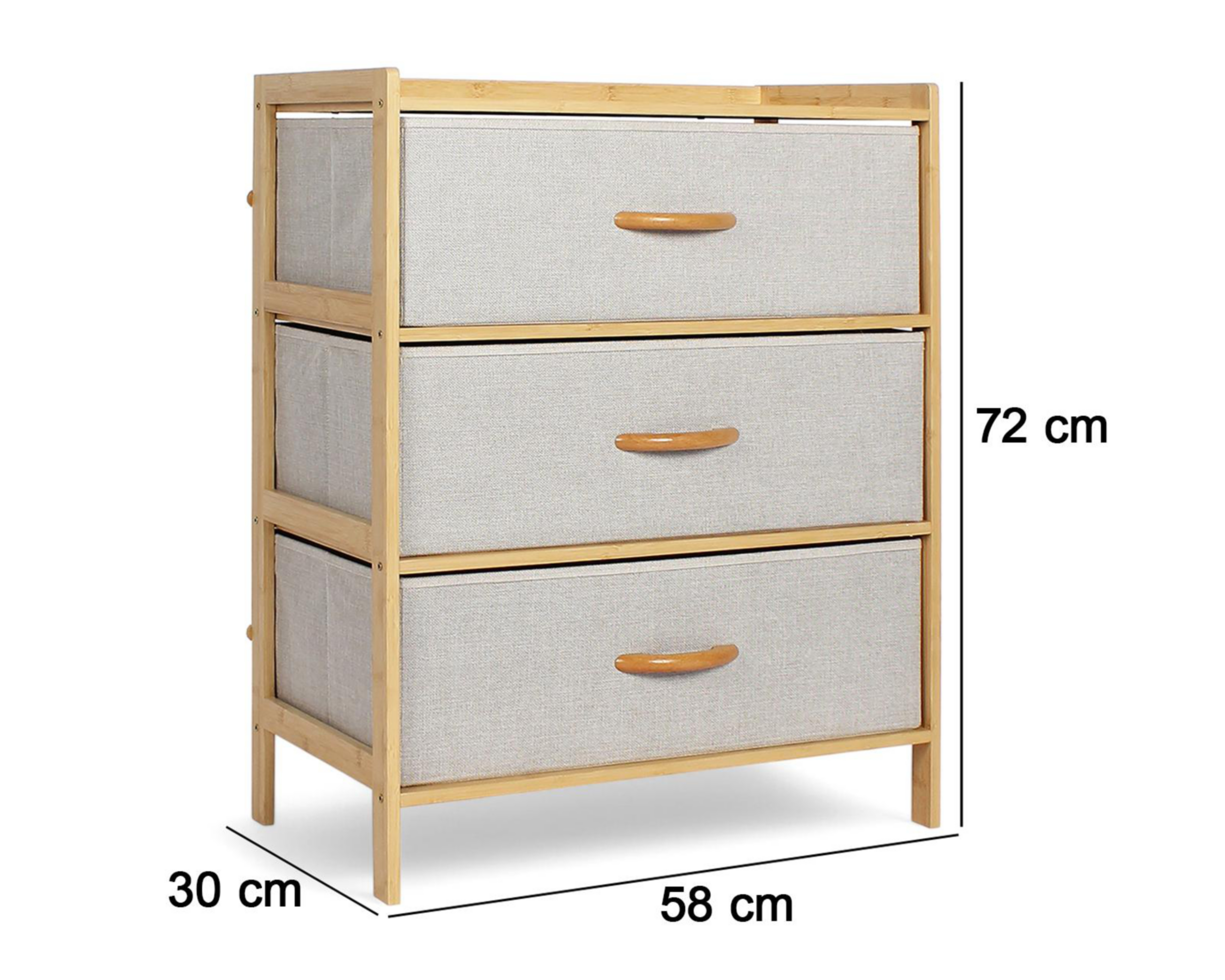 Foto 6 pulgar | Mueble Organizador de Bambú +Simple Adhara Gris