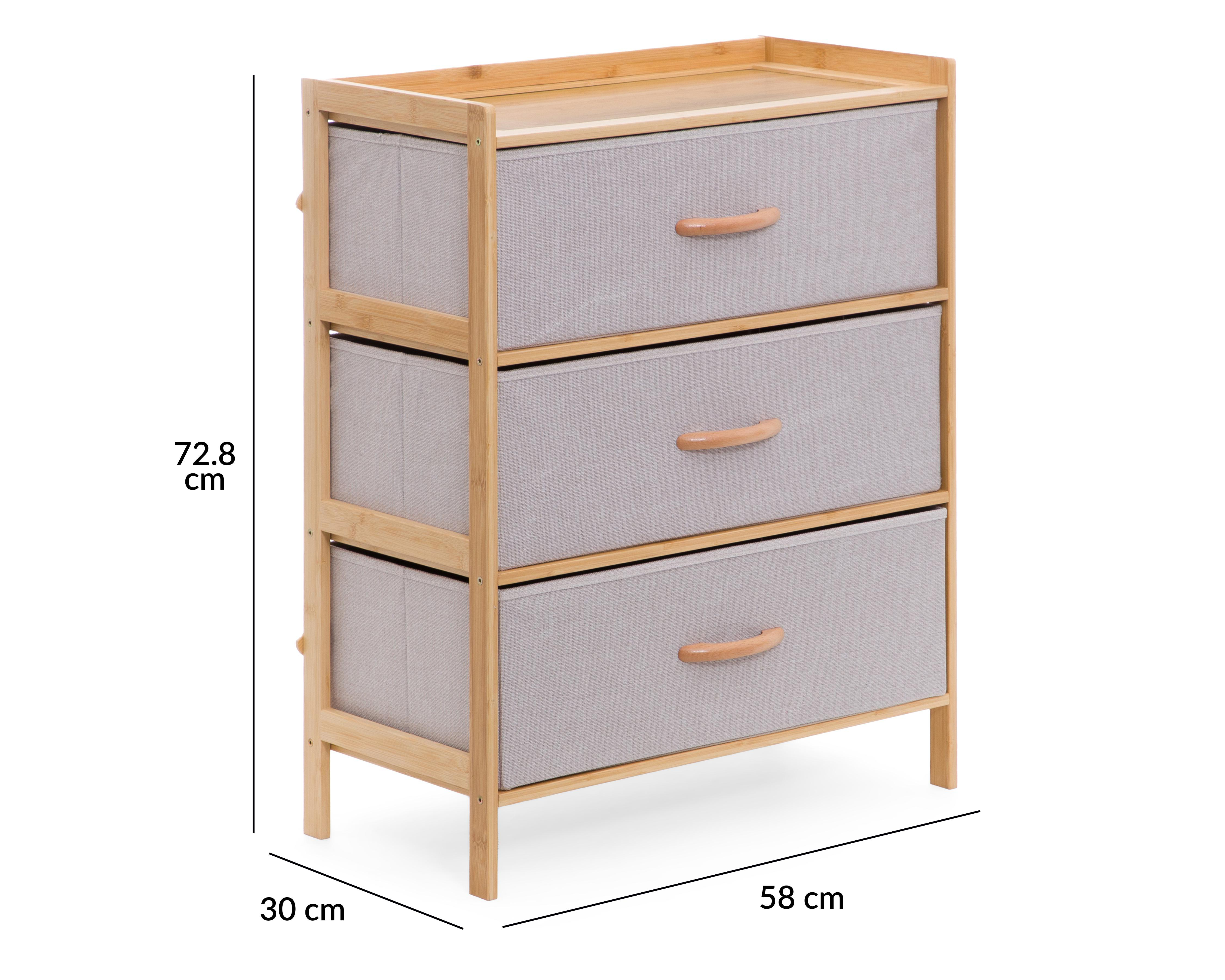 Foto 7 pulgar | Mueble Organizador de Bambú +Simple Adhara Gris