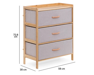 Foto 6 | Mueble Organizador de Bambú +Simple Adhara Gris