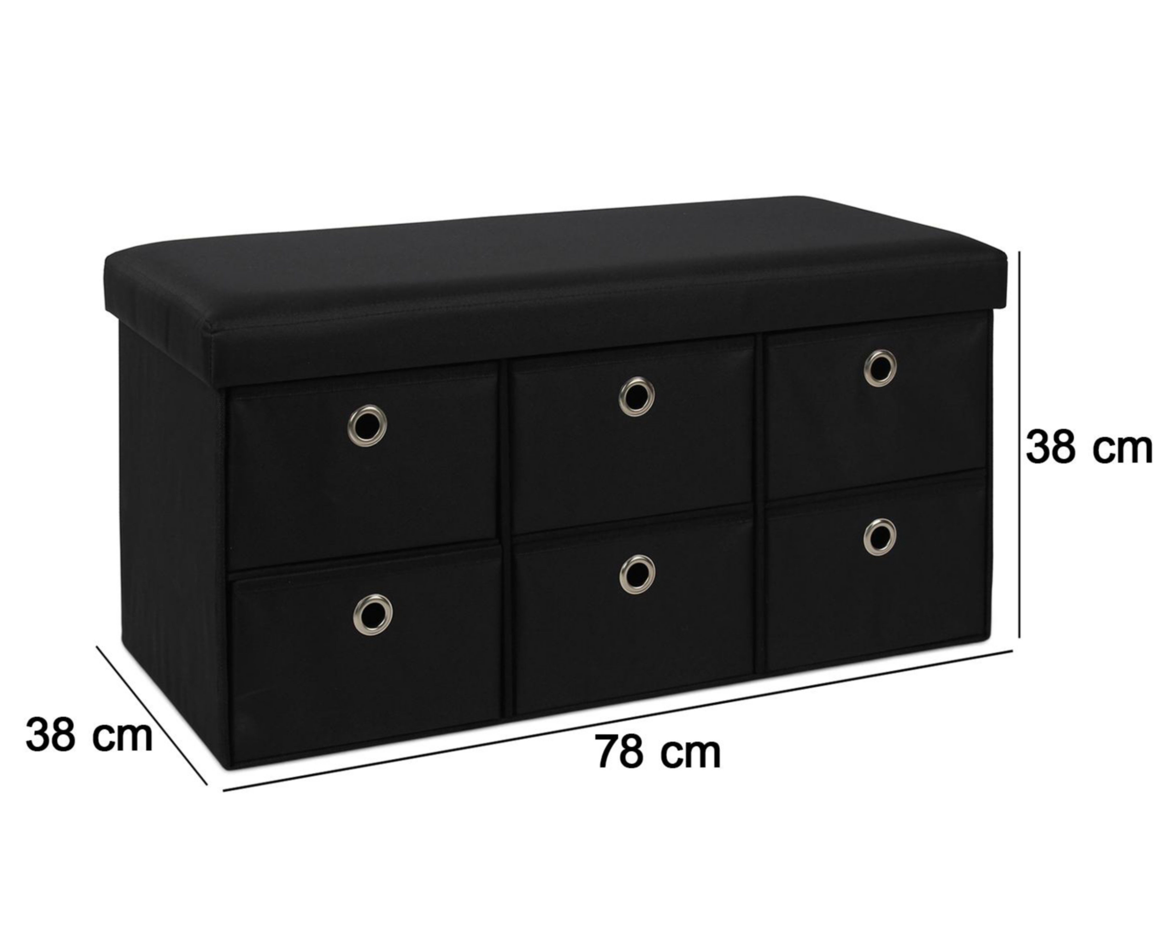 Foto 6 pulgar | Zapatera de Madera +Simple Dalila Negro para 6 Pares