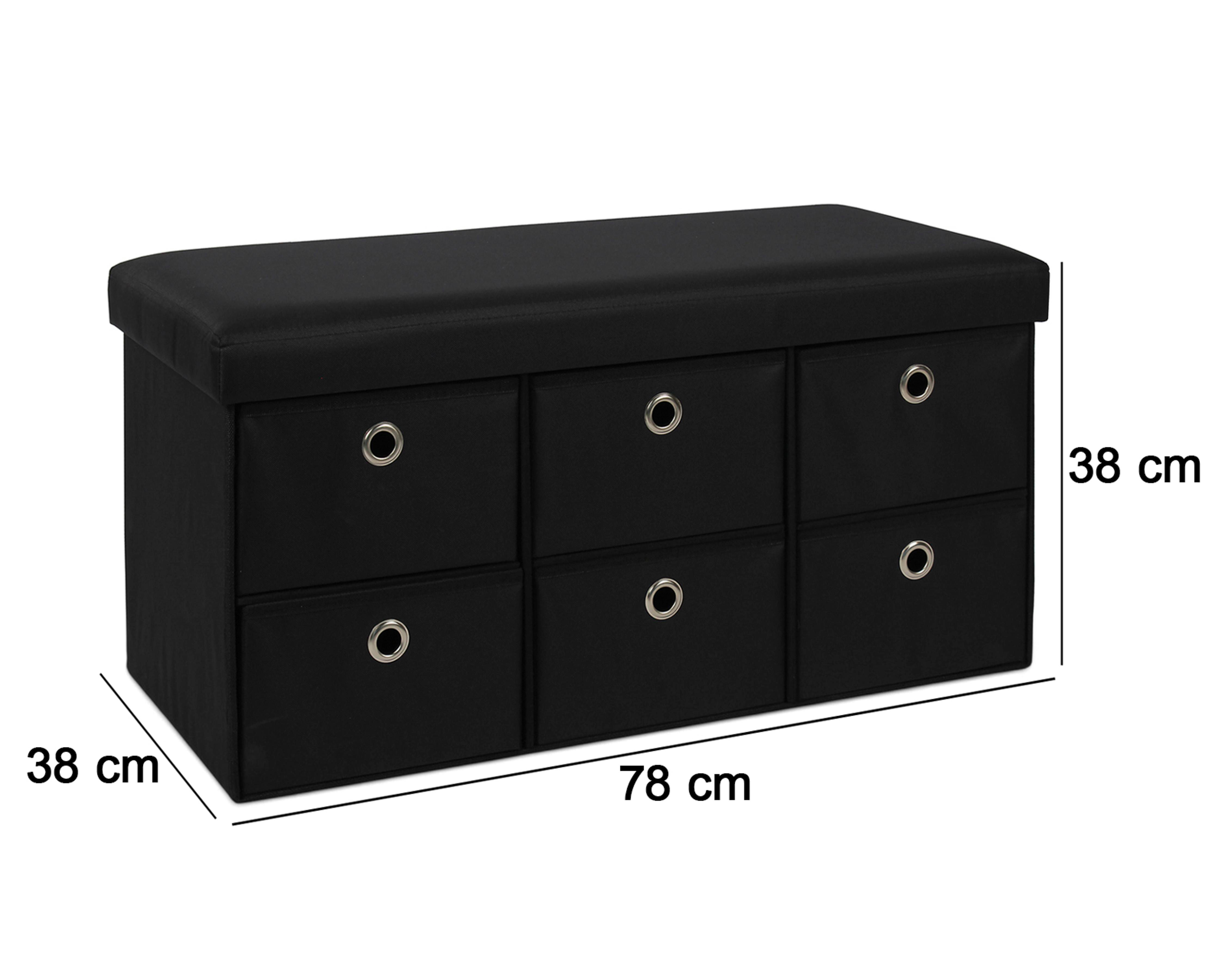 Foto 7 pulgar | Zapatera de Madera +Simple Dalila Negro para 6 Pares