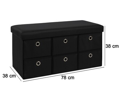 Foto 6 | Zapatera de Madera +Simple Dalila Negro para 6 Pares