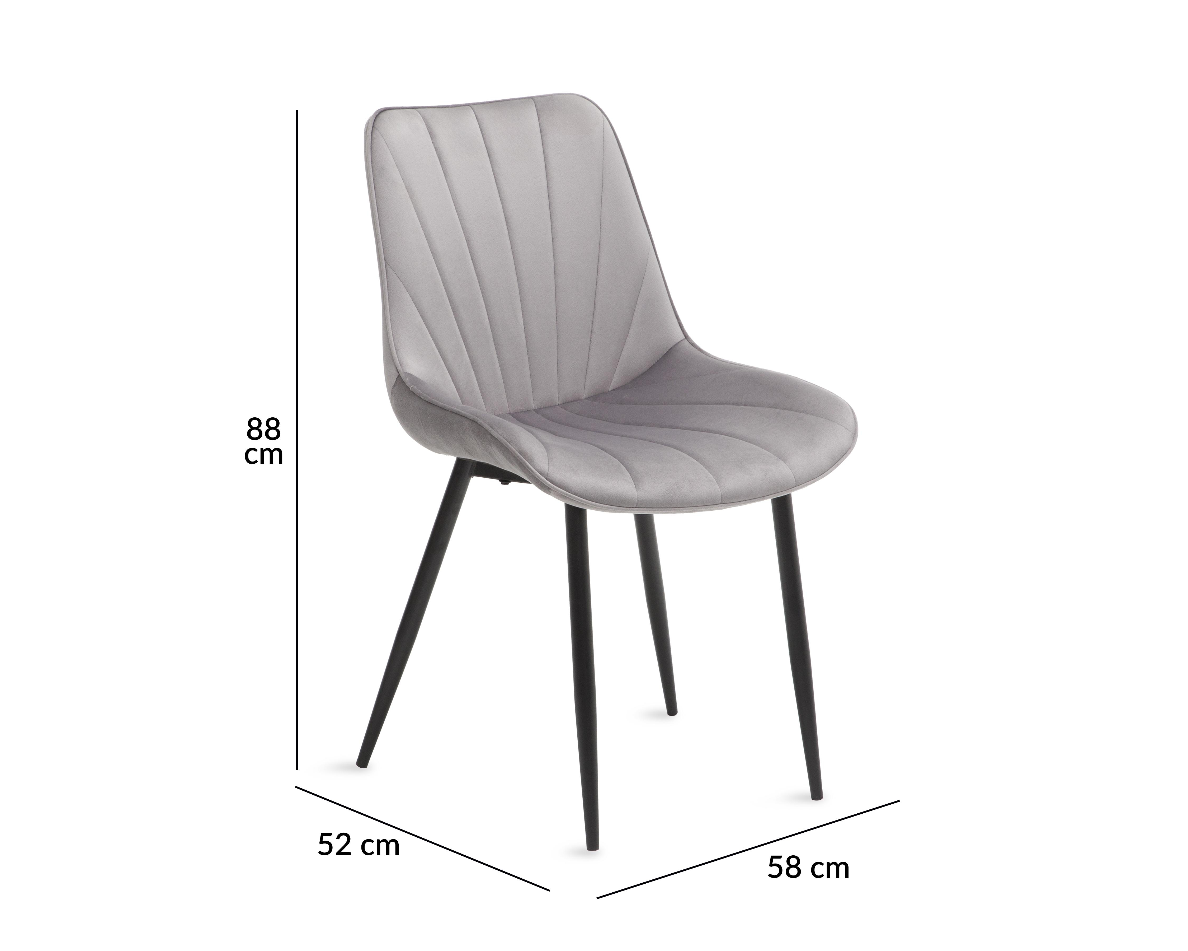 Foto 6 pulgar | Silla para Comedor Anastasia Gris