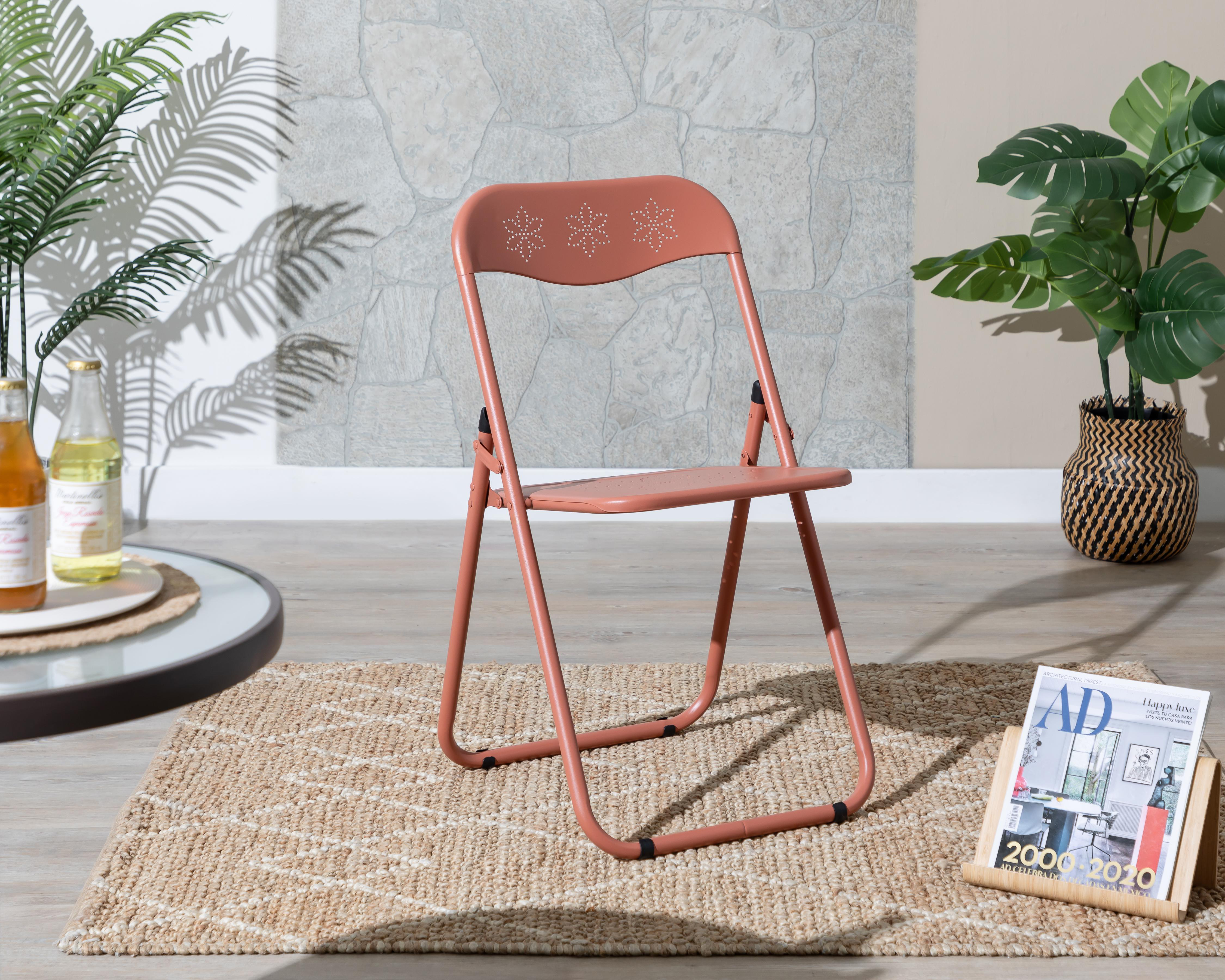 Foto 2 pulgar | Silla Plegable de Metal Congo Coral