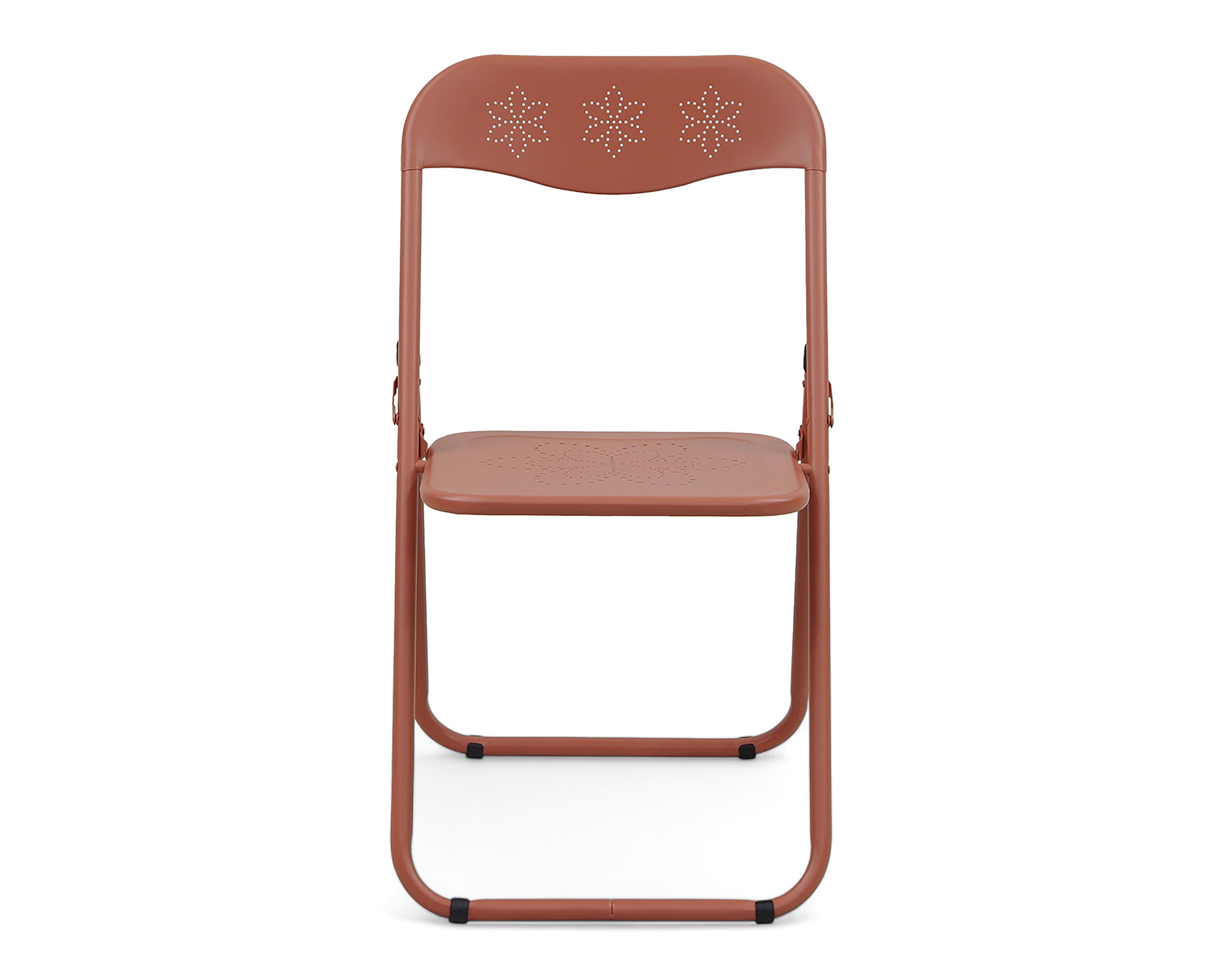 Foto 3 pulgar | Silla Plegable de Metal Congo Coral