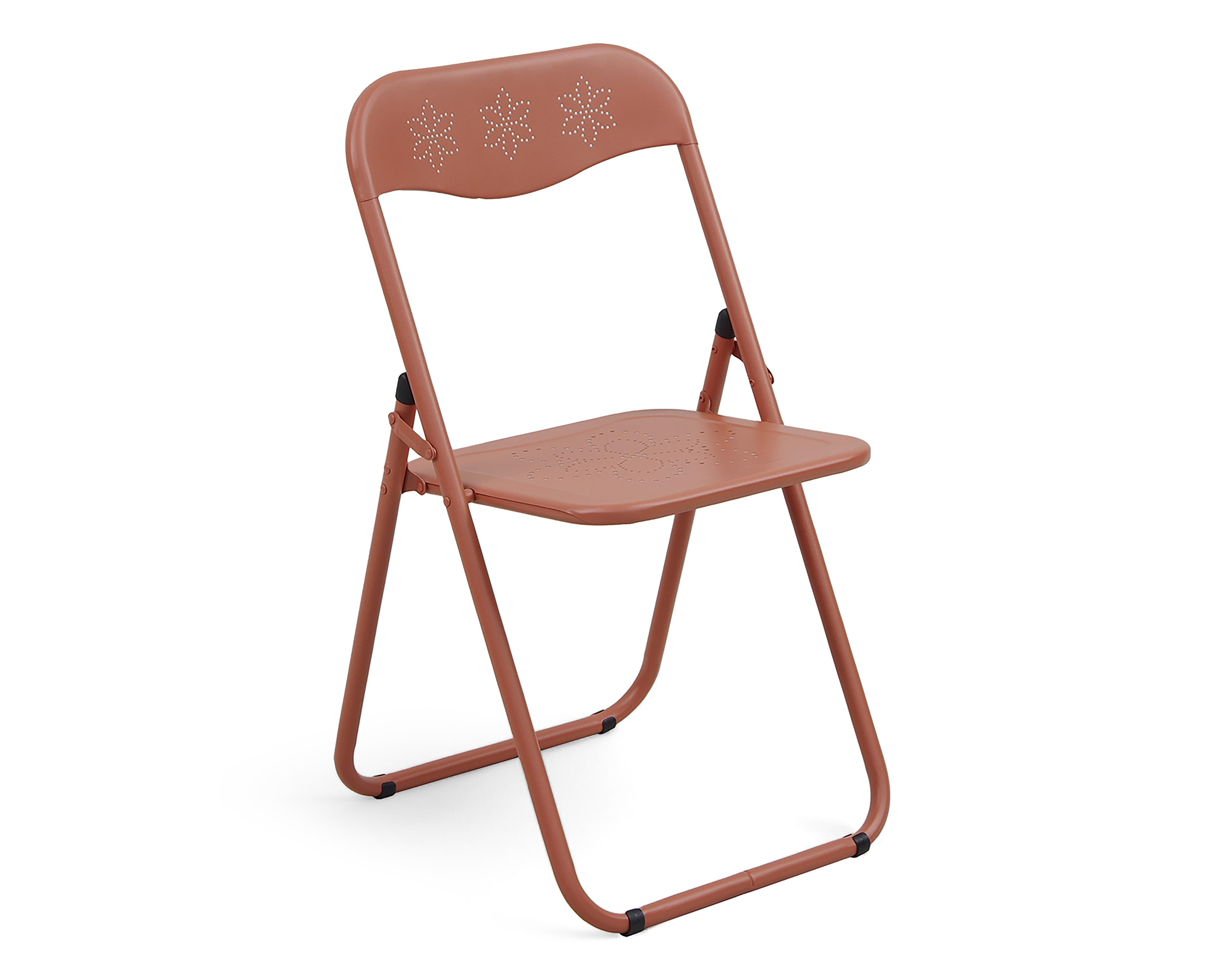 Foto 4 pulgar | Silla Plegable de Metal Congo Coral
