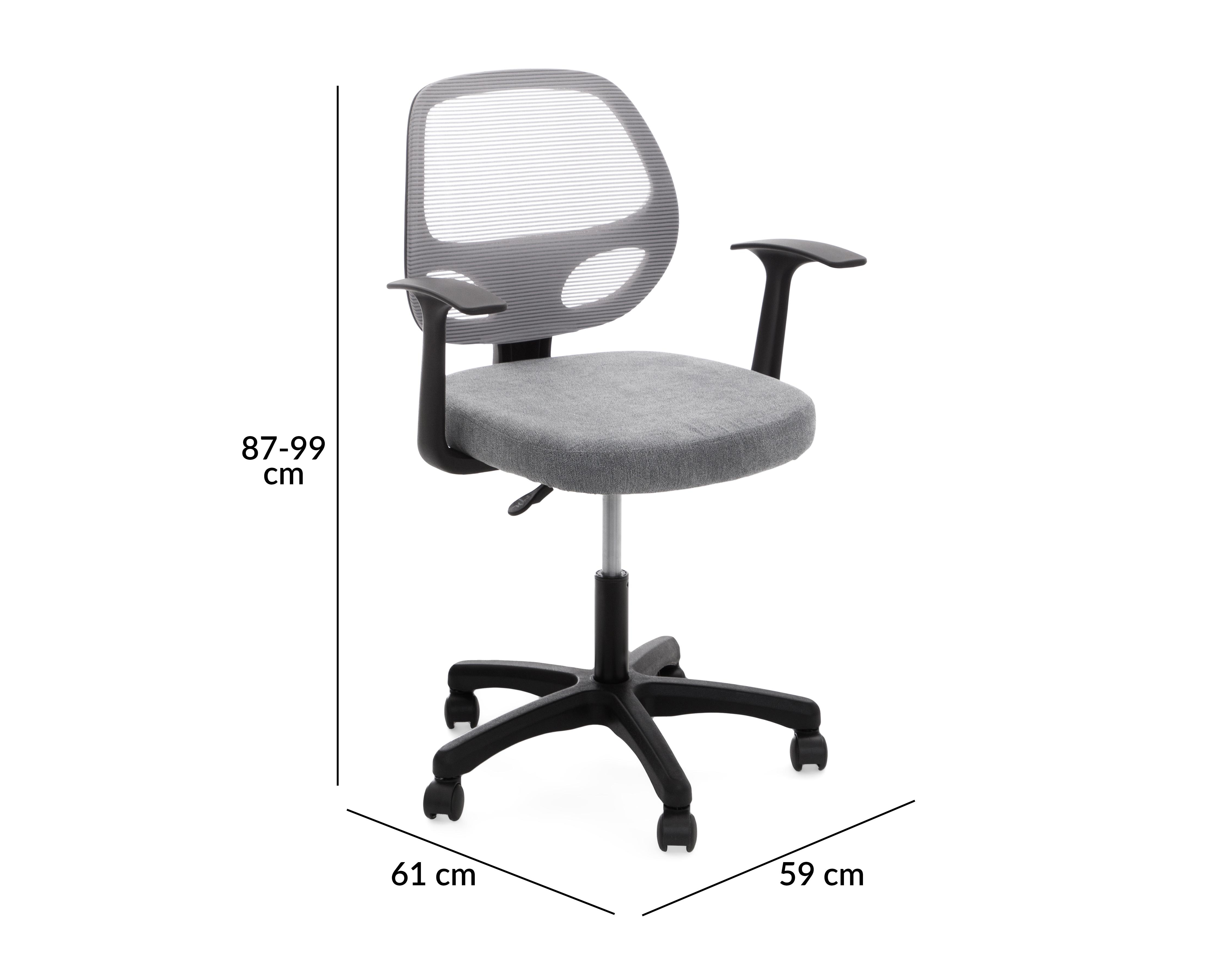 Foto 7 pulgar | Silla de Oficina Optix Gris