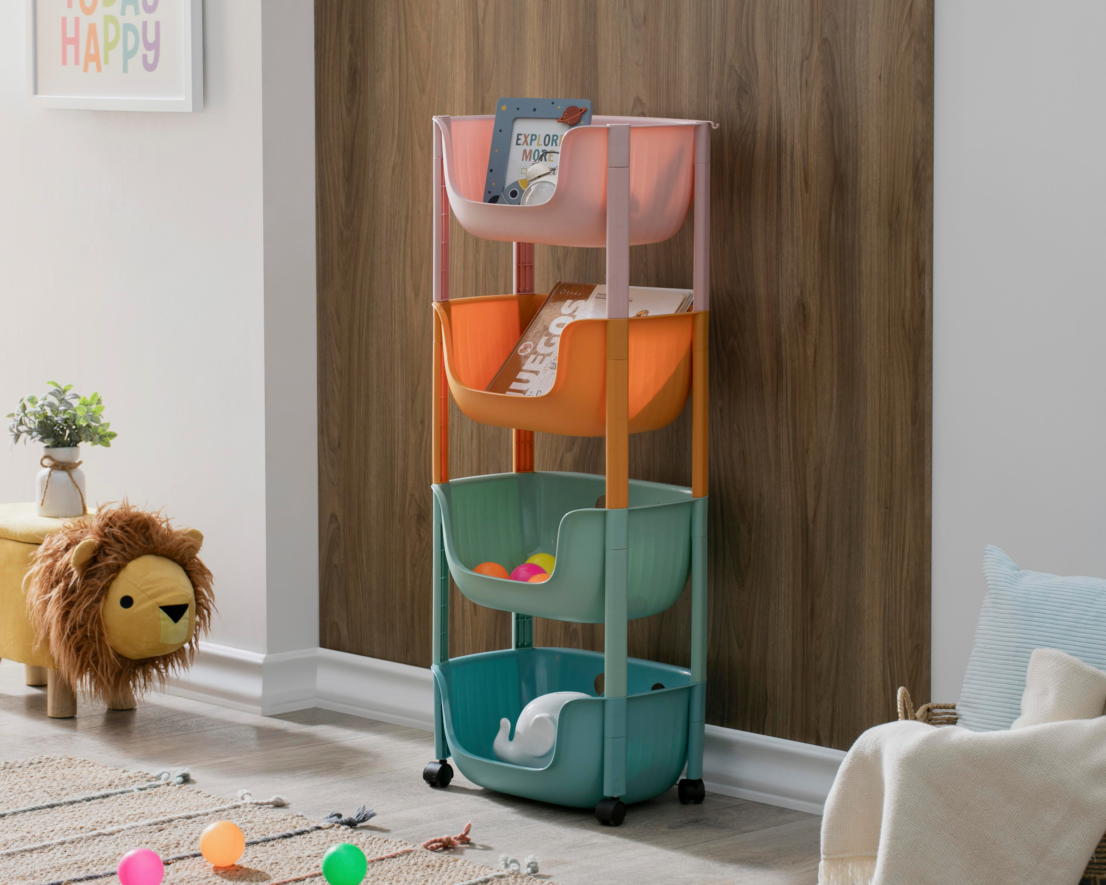 Carrito Multiusos de Plástico +Simple Sabrina Multicolor