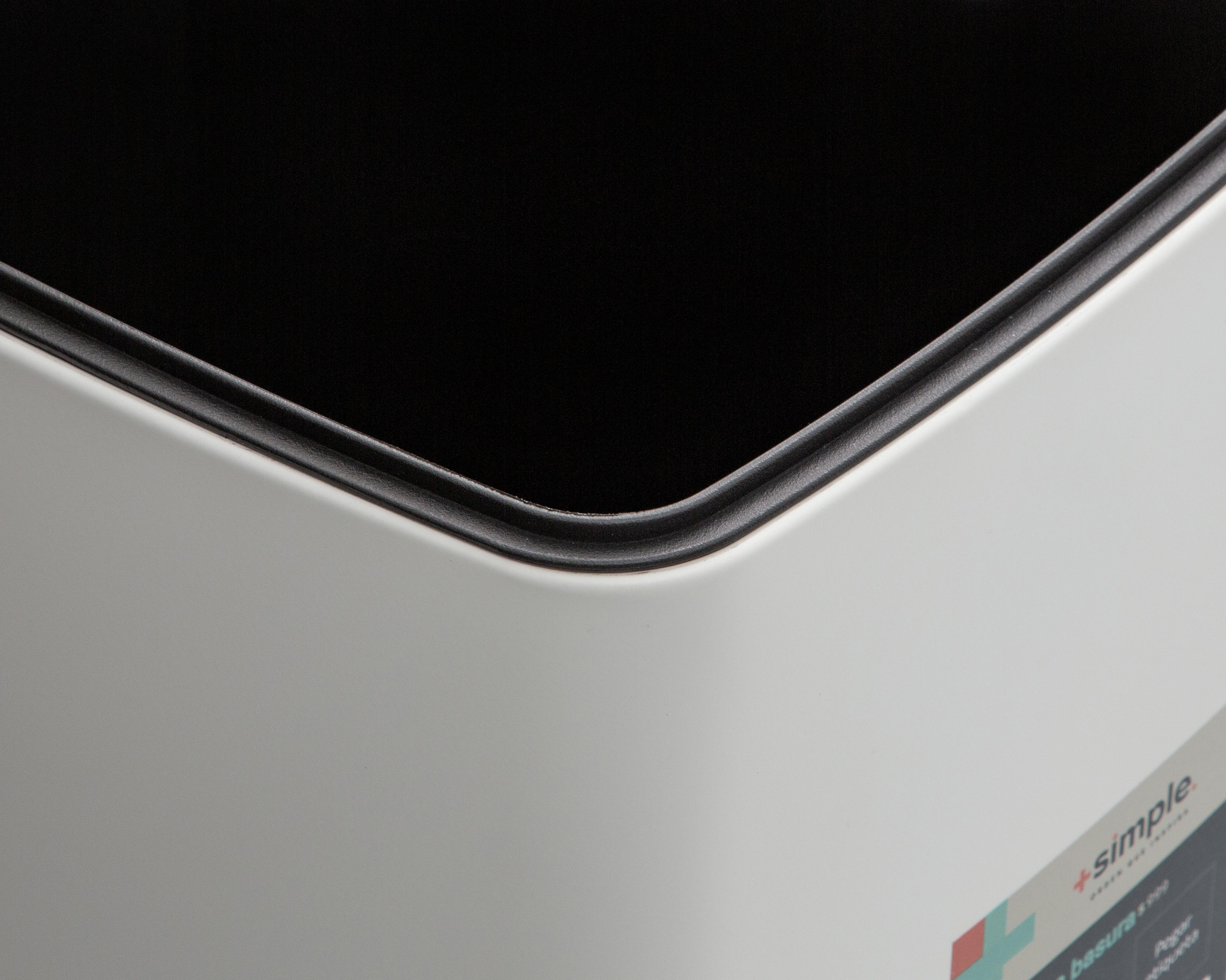 Foto 5 | Bote de Basura de Metal +Simple Geminis Blanco