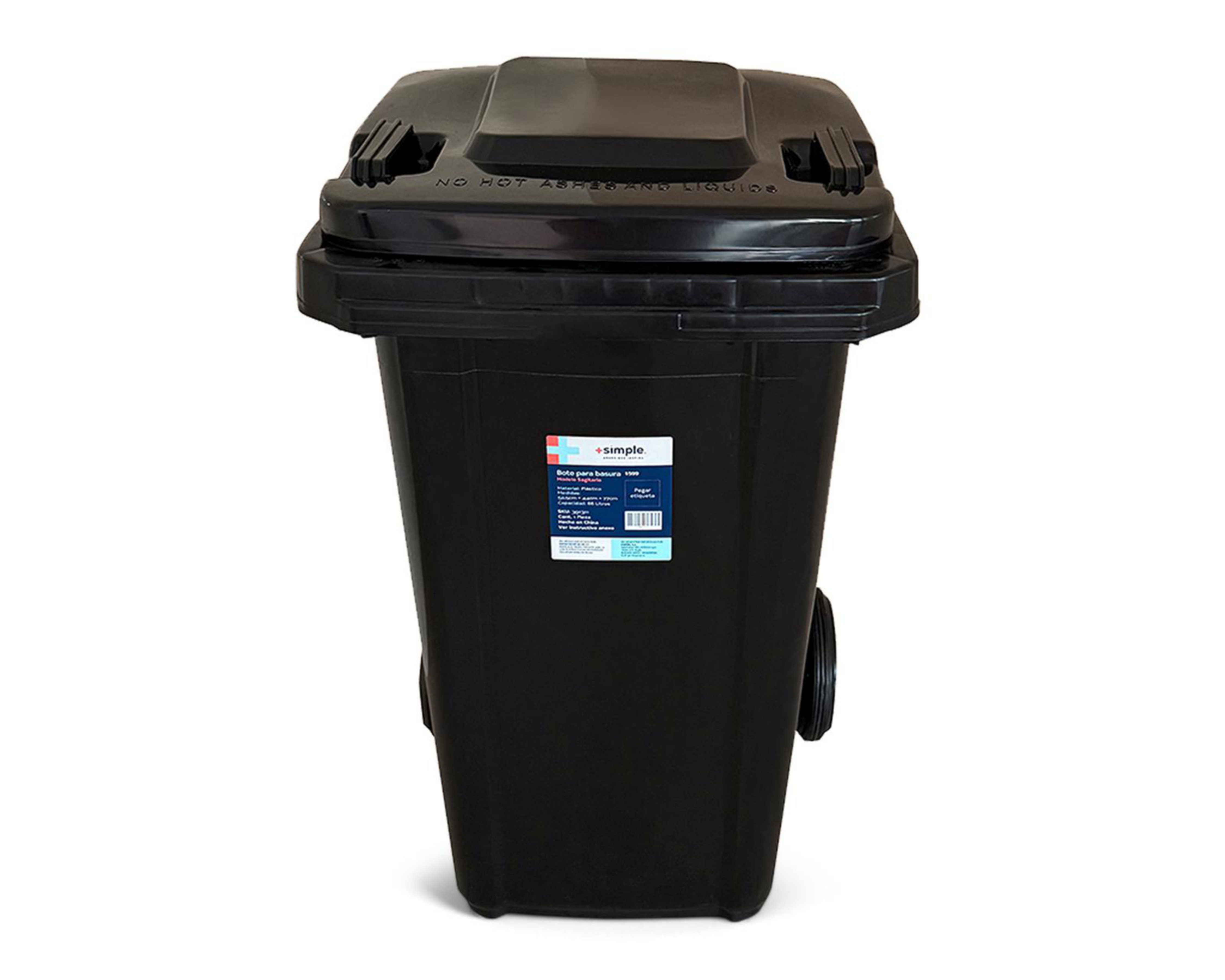 Bote de Basura con Tapa de Plástico +Simple Sagitario Negro $499