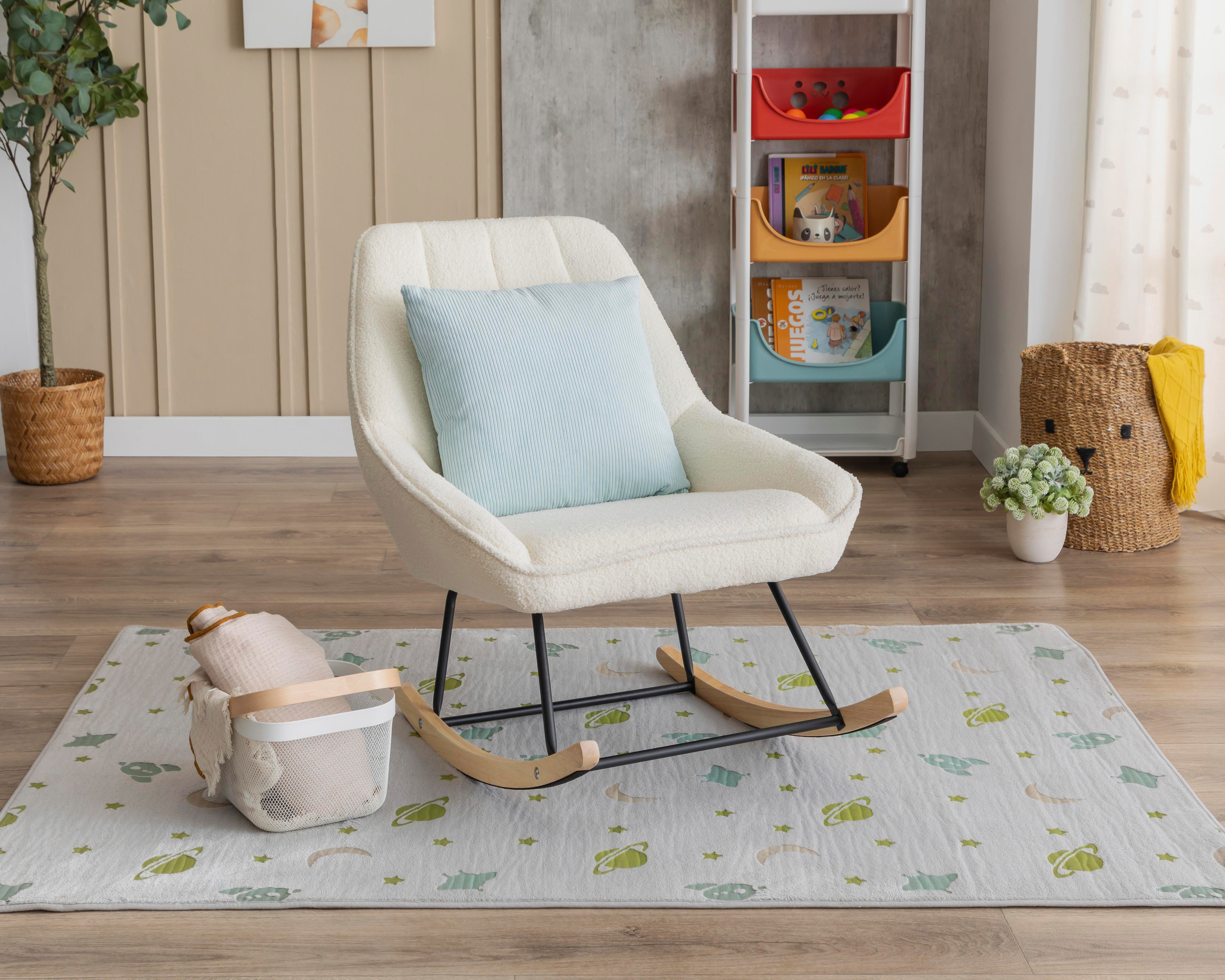 Foto 1 | Silla Mecedora Beige Ikal Marsella