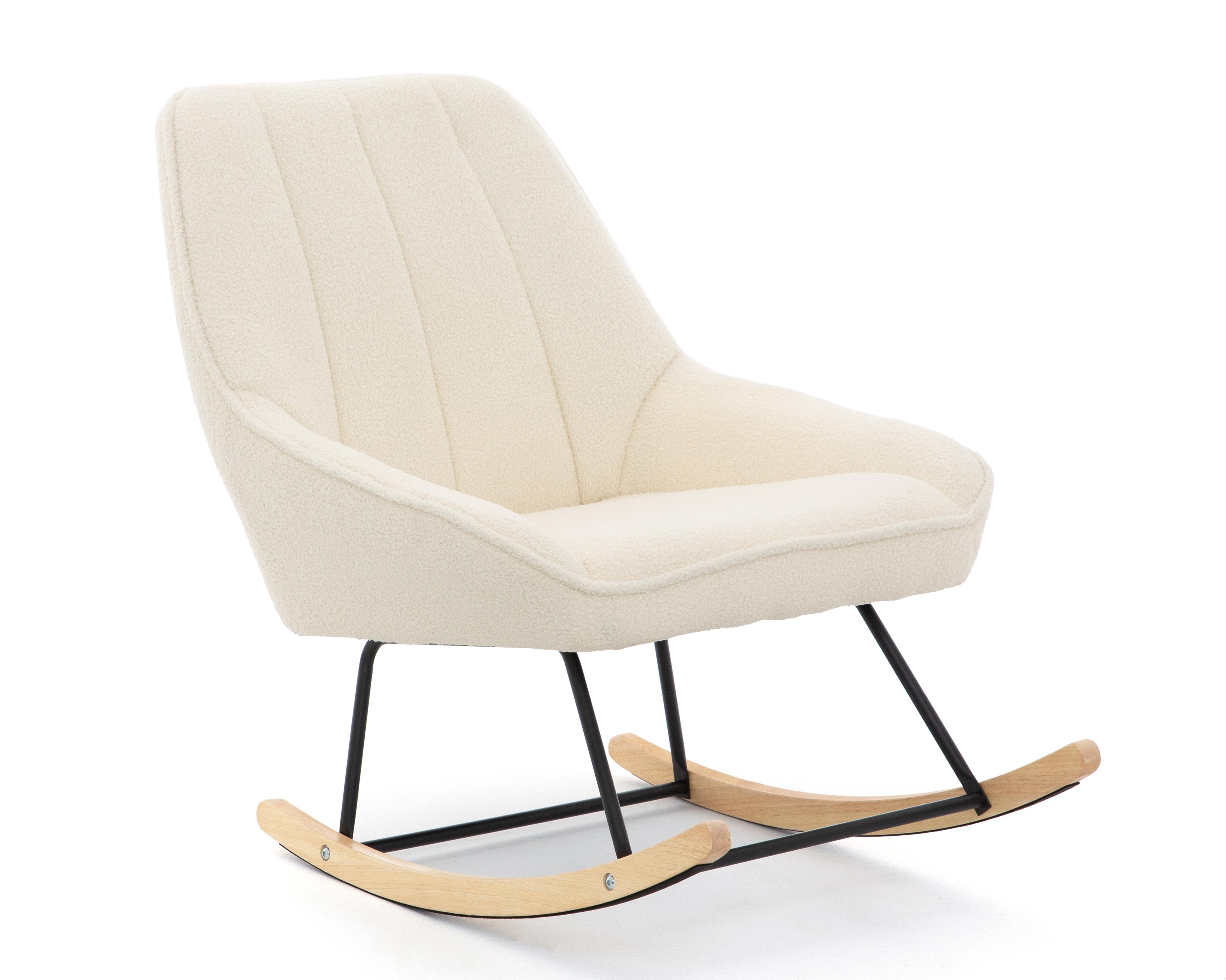 Foto 3 pulgar | Silla Mecedora Beige Ikal Marsella