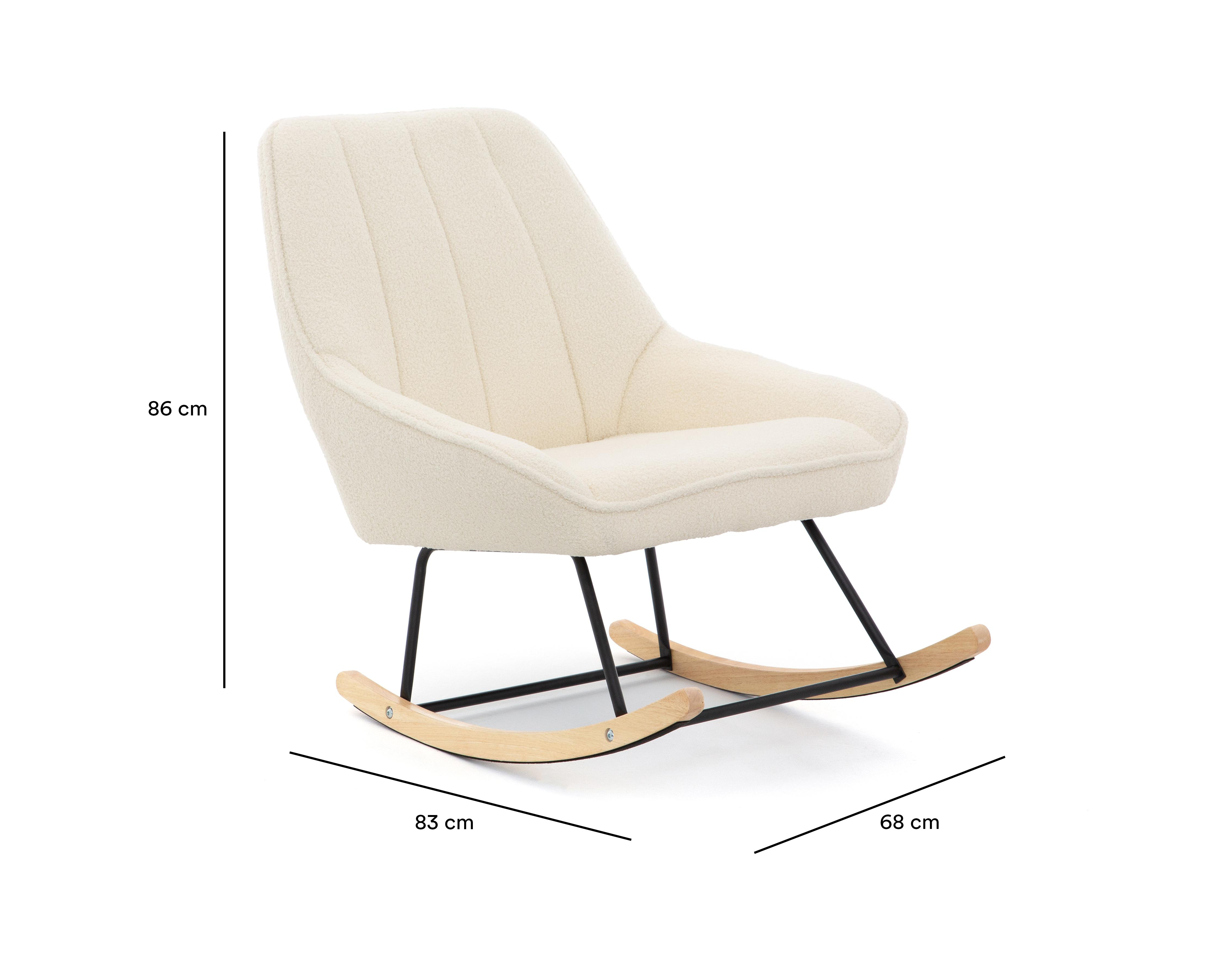 Foto 7 pulgar | Silla Mecedora Beige Ikal Marsella