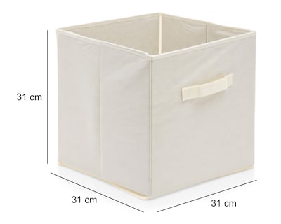 Foto 7 | Caja de Almacenamiento de Tela +Simple Cleo Beige