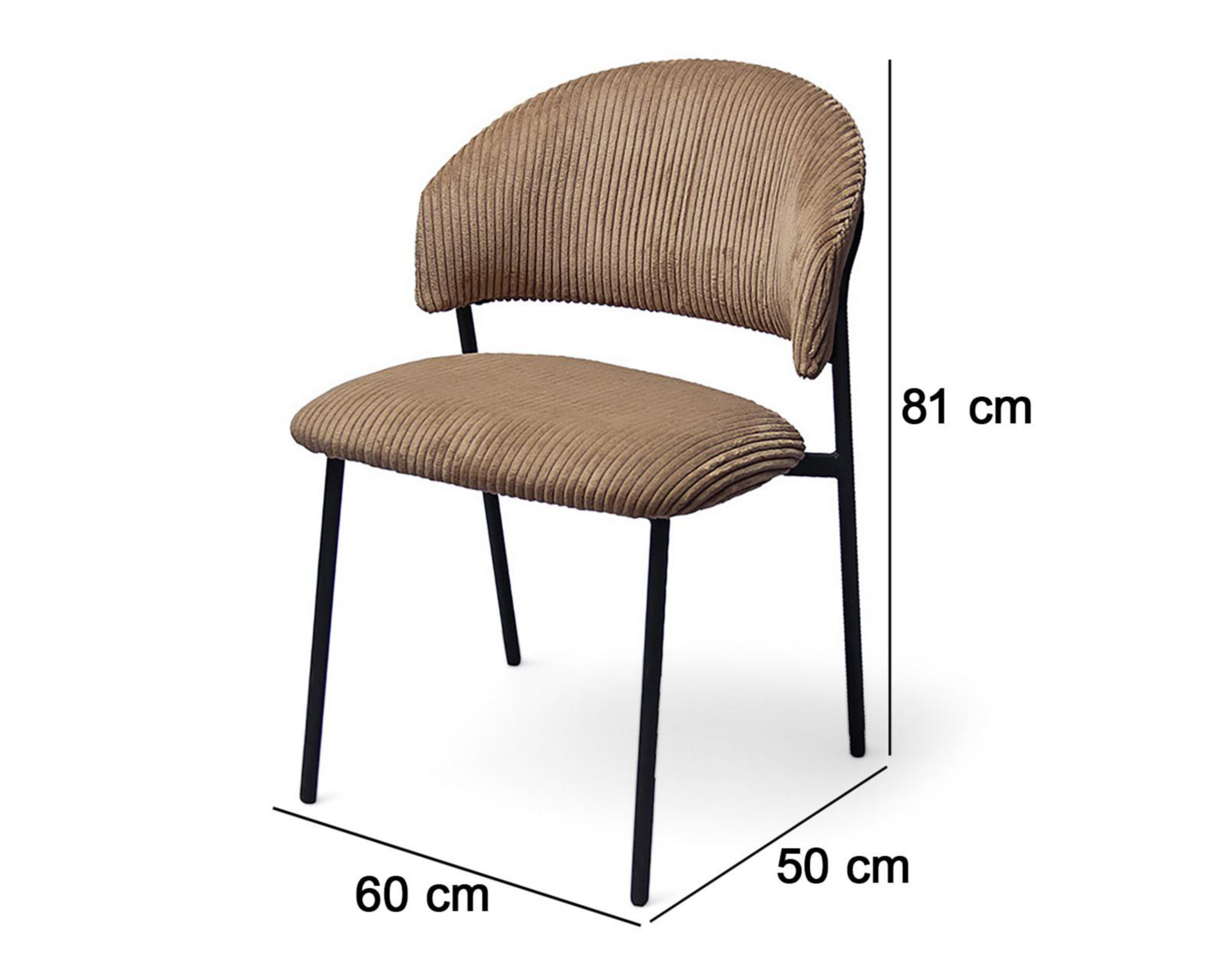Foto 7 pulgar | Silla de Metal Ikal Dinamarca Taupe