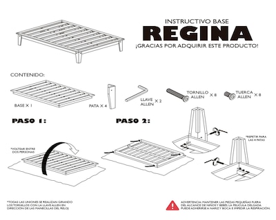 Foto 7 | Base para Cama Matrimonial Regina de Madera