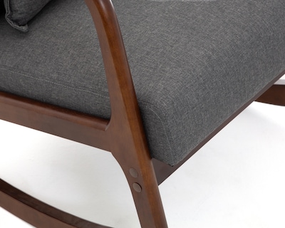 Foto 6 | Silla Mecedora con Taburete Gris Ikal Dublin