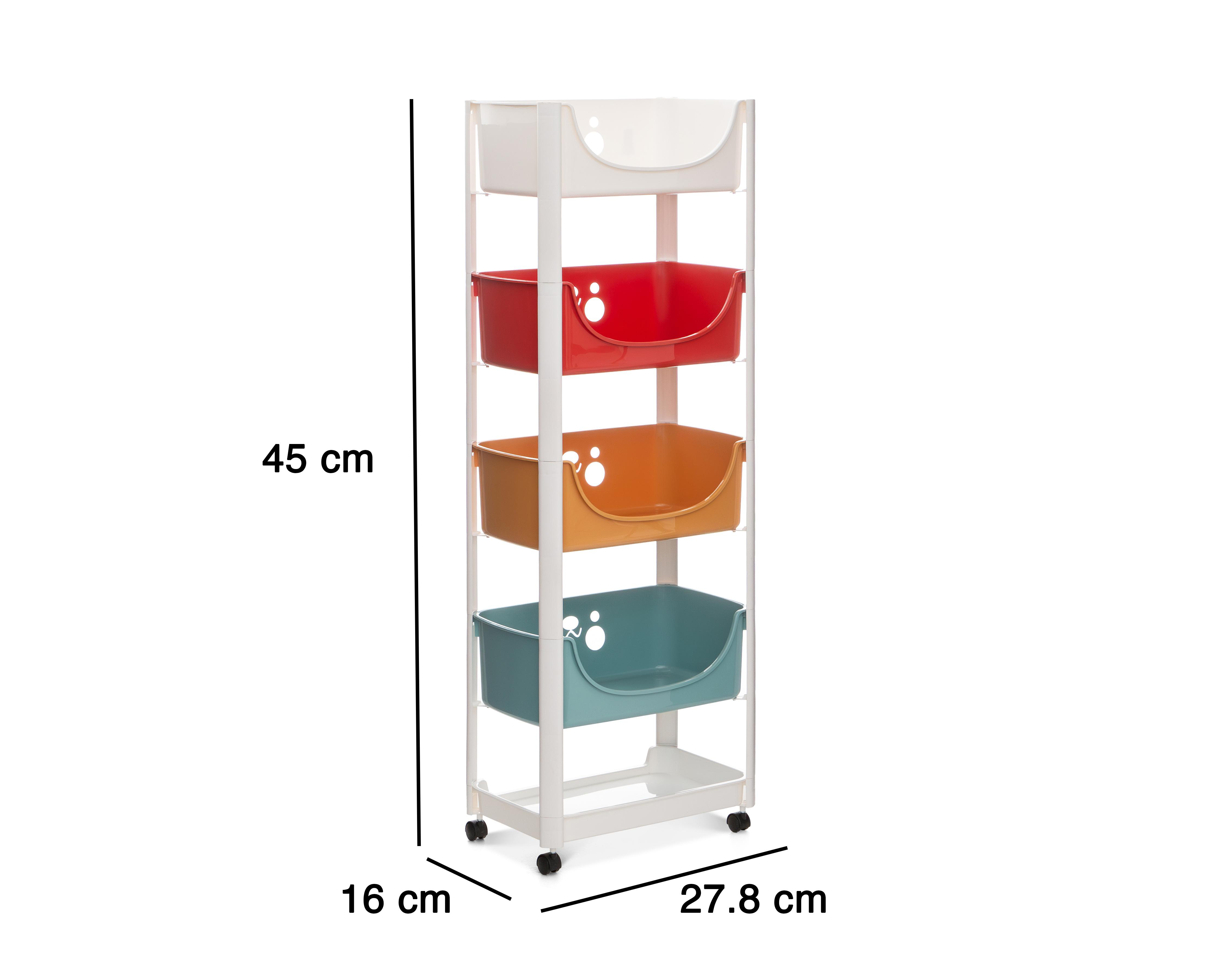Foto 6 | Carrito Multiusos de Plástico +Simple Maple Multicolor
