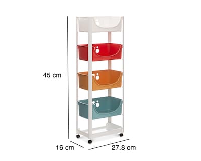Foto 6 | Carrito Multiusos de Plástico +Simple Maple Multicolor