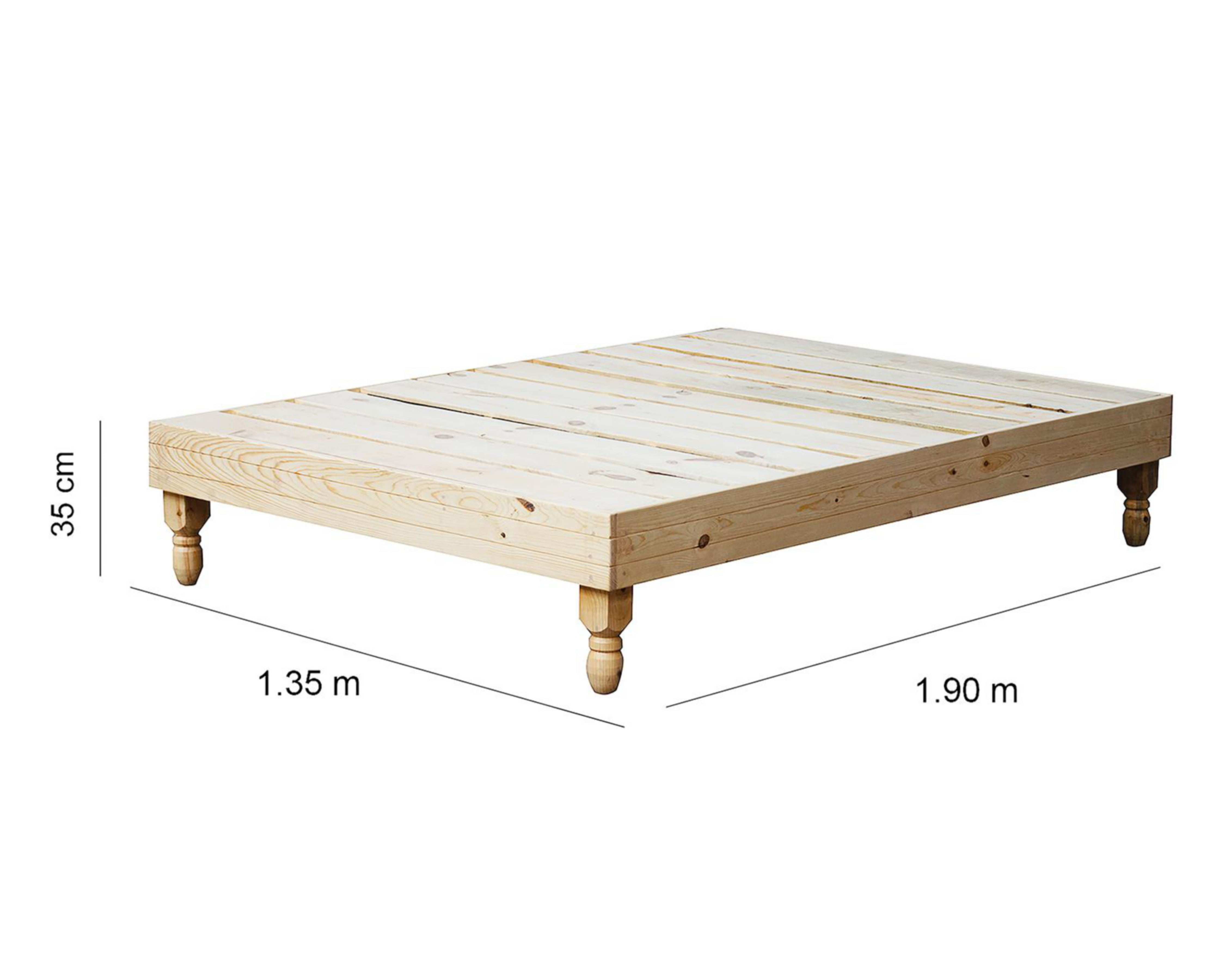 Foto 7 | Base para Cama Matrimonial Sierra de Madera