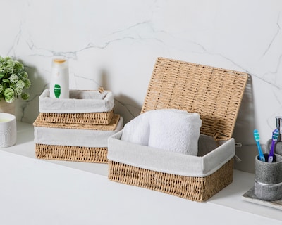Foto 6 | Cesto para Baño +Simple Tejido 3 Piezas